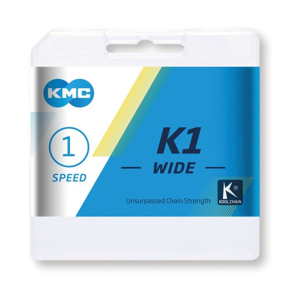 Fahrradketten Kette K1 Wide Silber/Schwarz 1/2 x 1/8",100 Glieder,9,4 mm
