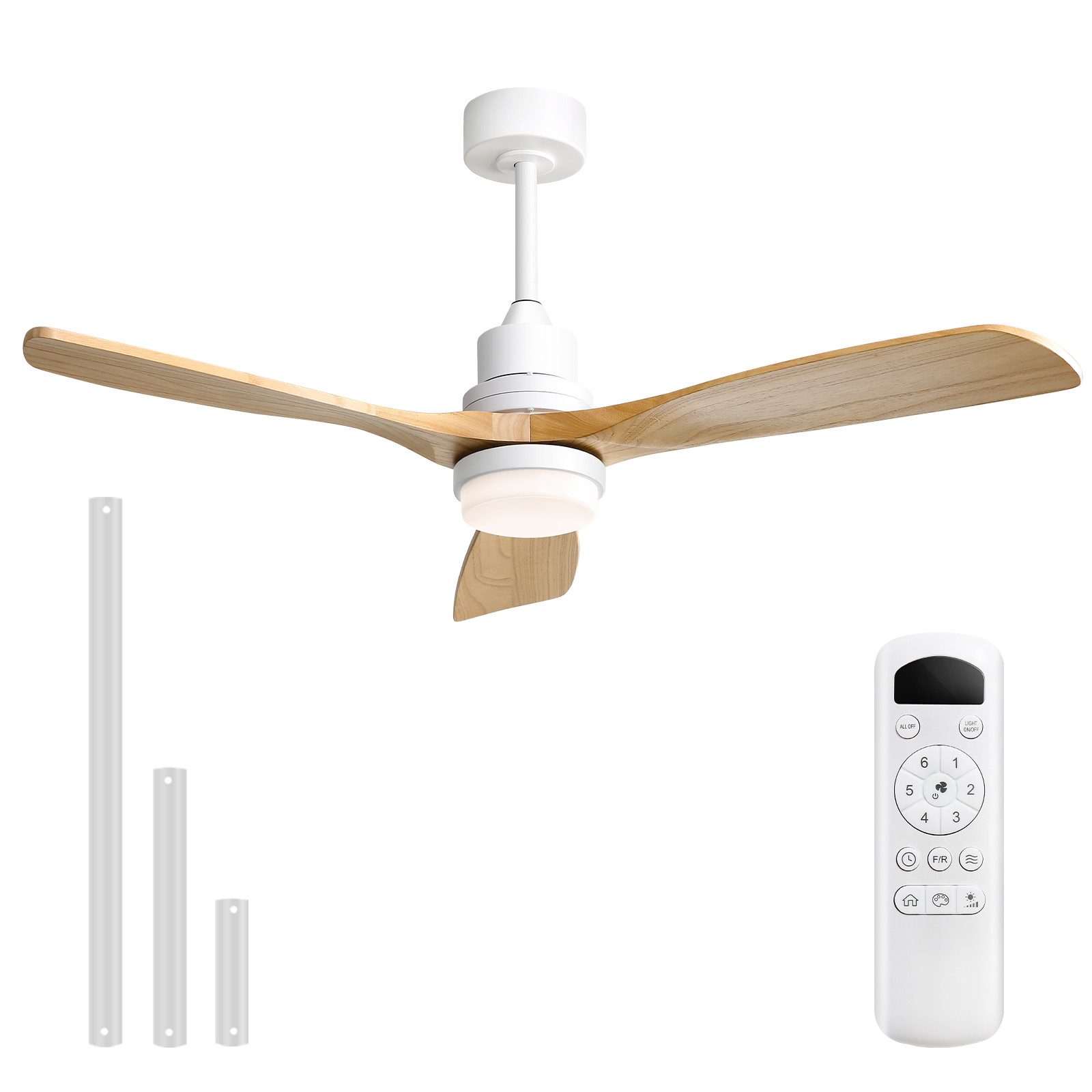 Sofucor Deckenventilator mit LED-Beleuchtunfg und Fernbedienung, günstig online kaufen