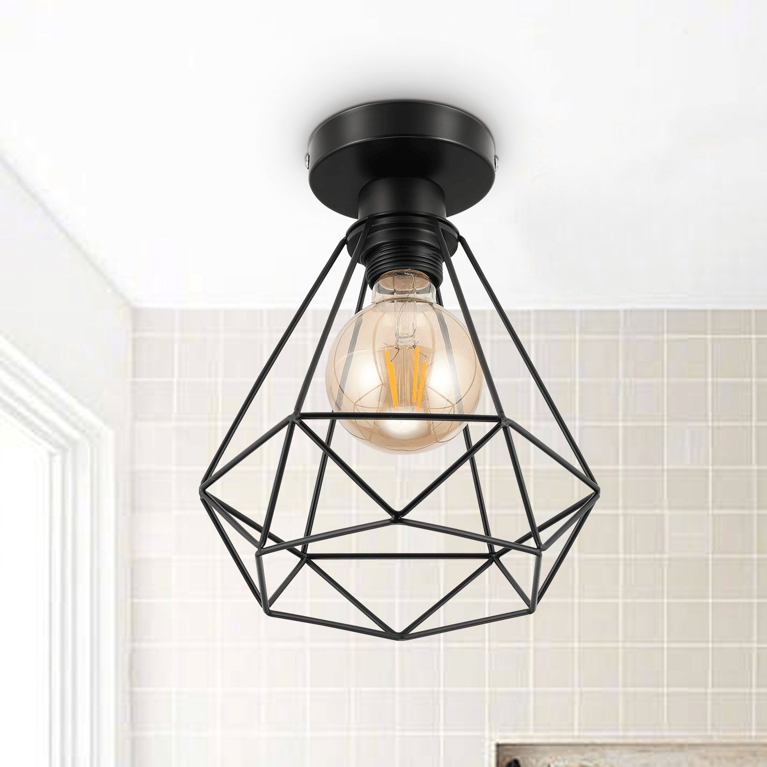 WILGOON Deckenleuchte Industrielle Hängeleuchte Vintage Lampe günstig online kaufen