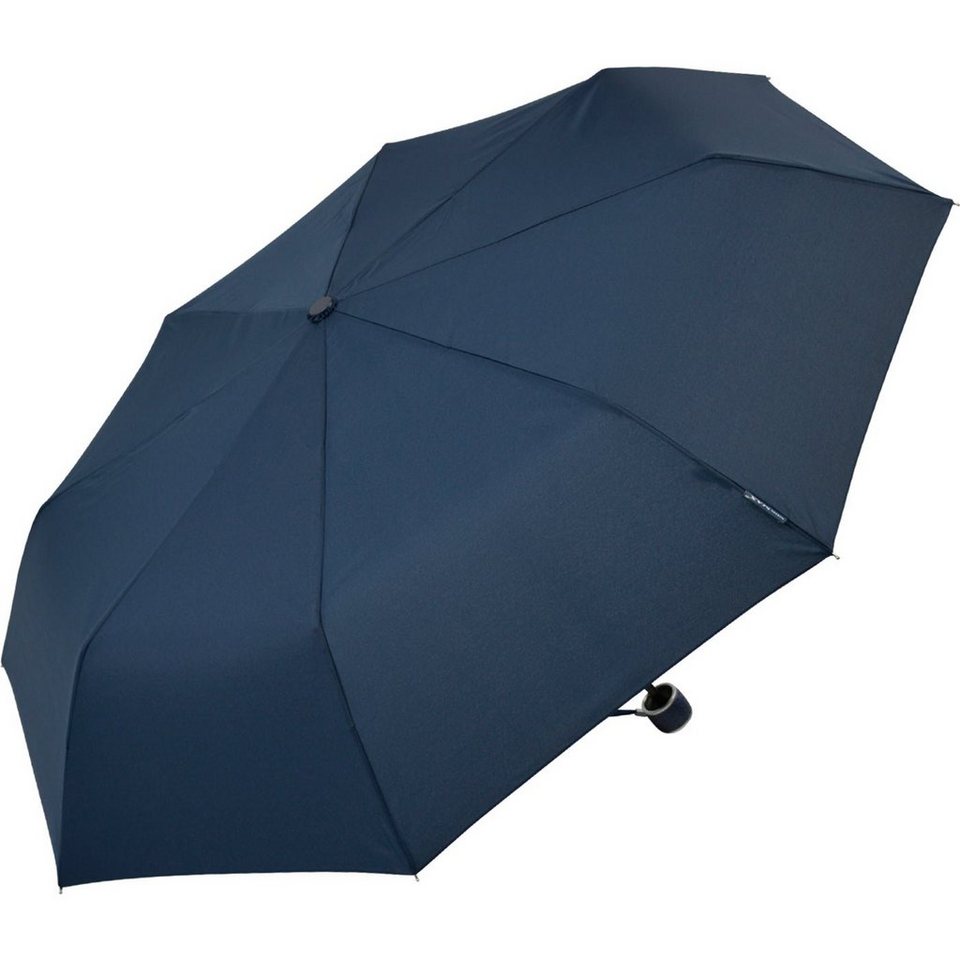 Impliva Taschenregenschirm ECO miniMAX® leicht Öko Regenschirm Handöffner,  Stoff besteht aus recyceltem PET
