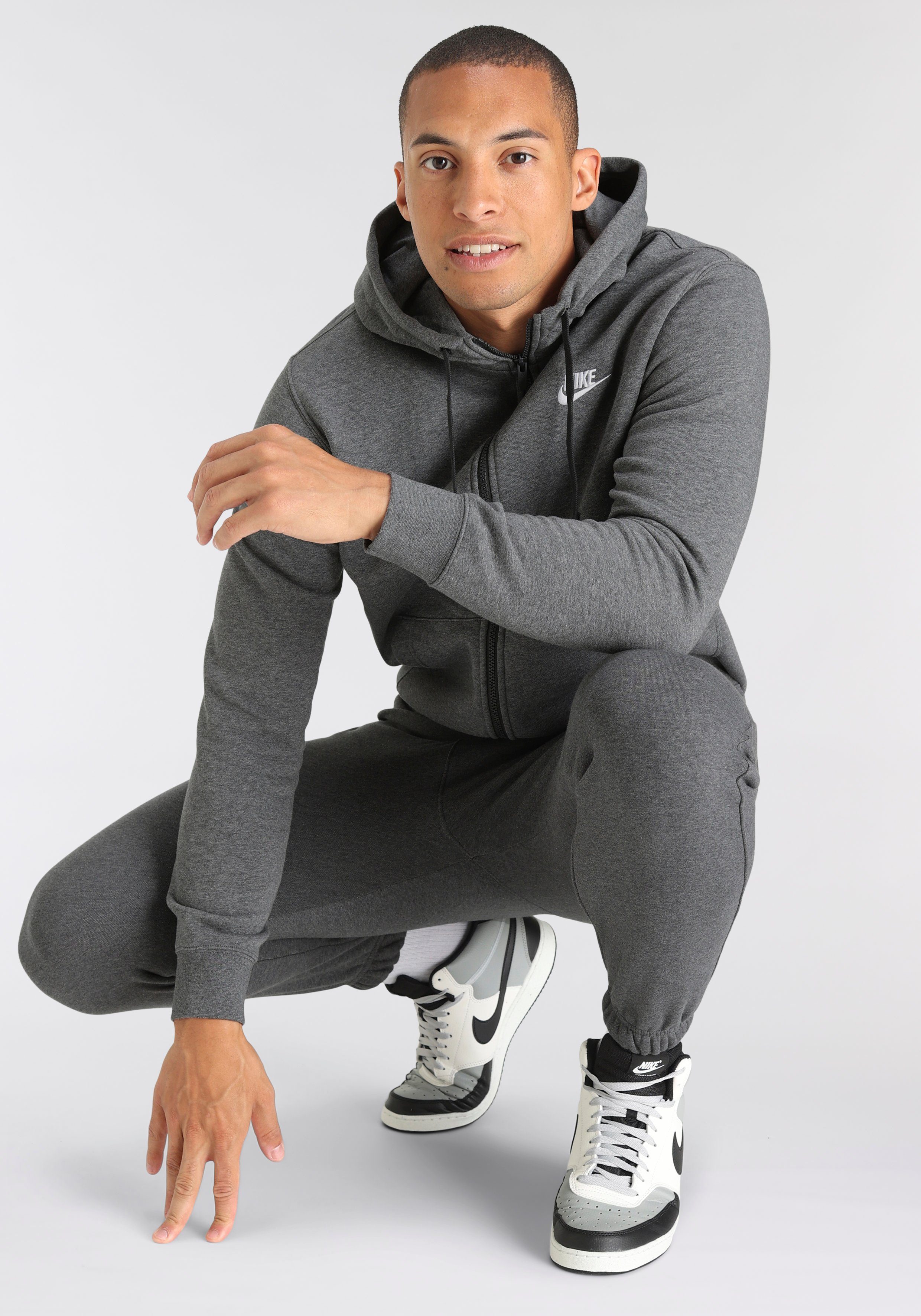 Nike Sportswear Sweatjacke Club Fleece Men's Full-Zip Hoodie anthrazit