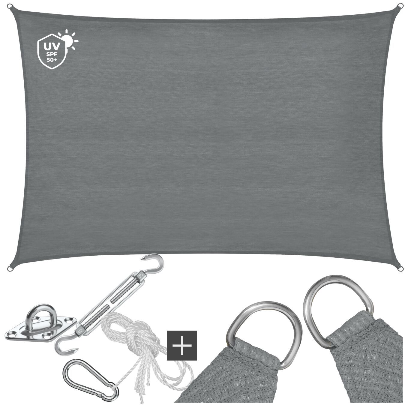 tectake Тенты Sunny, (Set, 2 x 3 m), verschiedene Größen, HDPE mit 185 g/m² und 87 % UV-Schutz