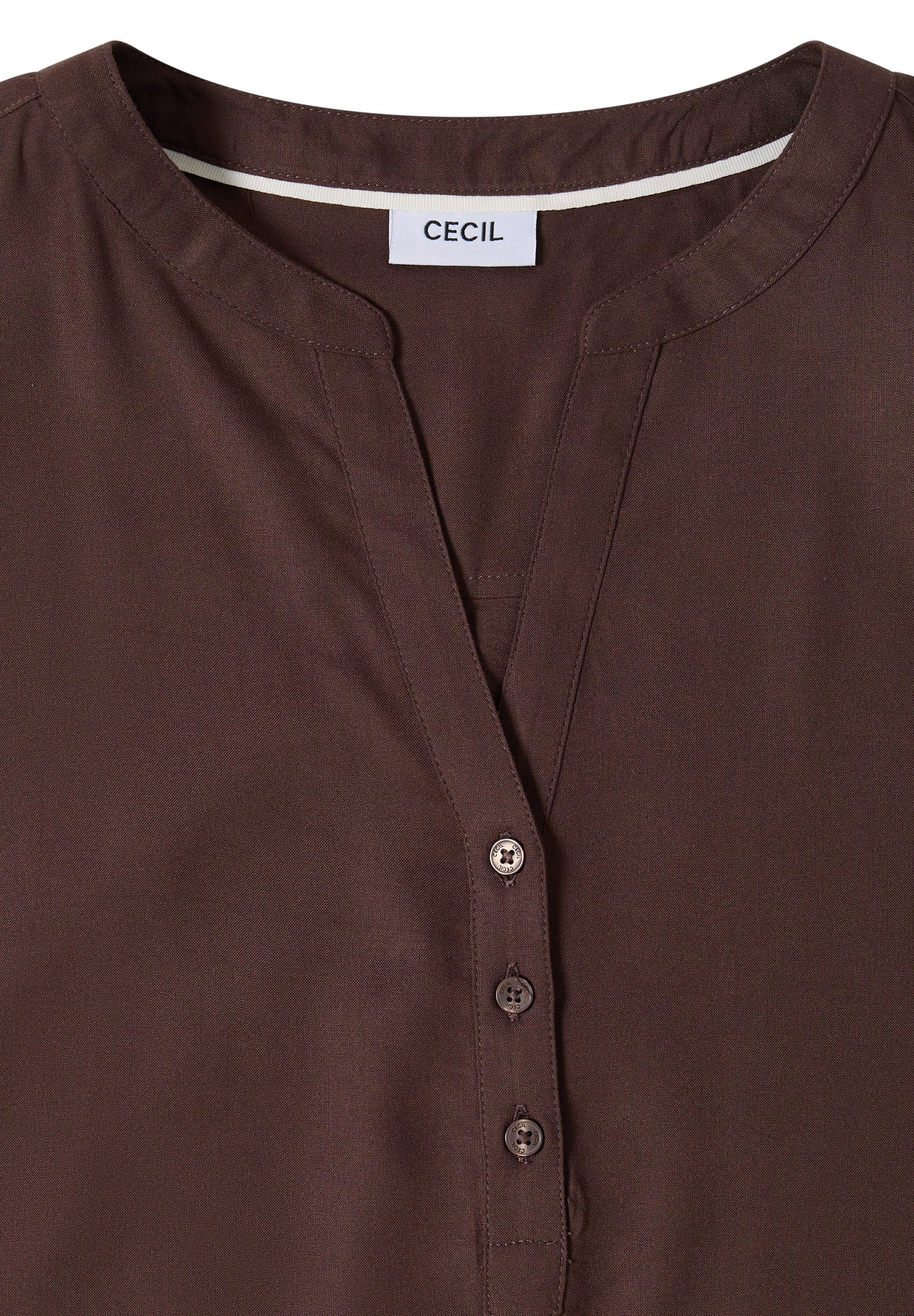CECIL Kurzarmbluse NOS Solid Splitneck Blouse günstig online kaufen