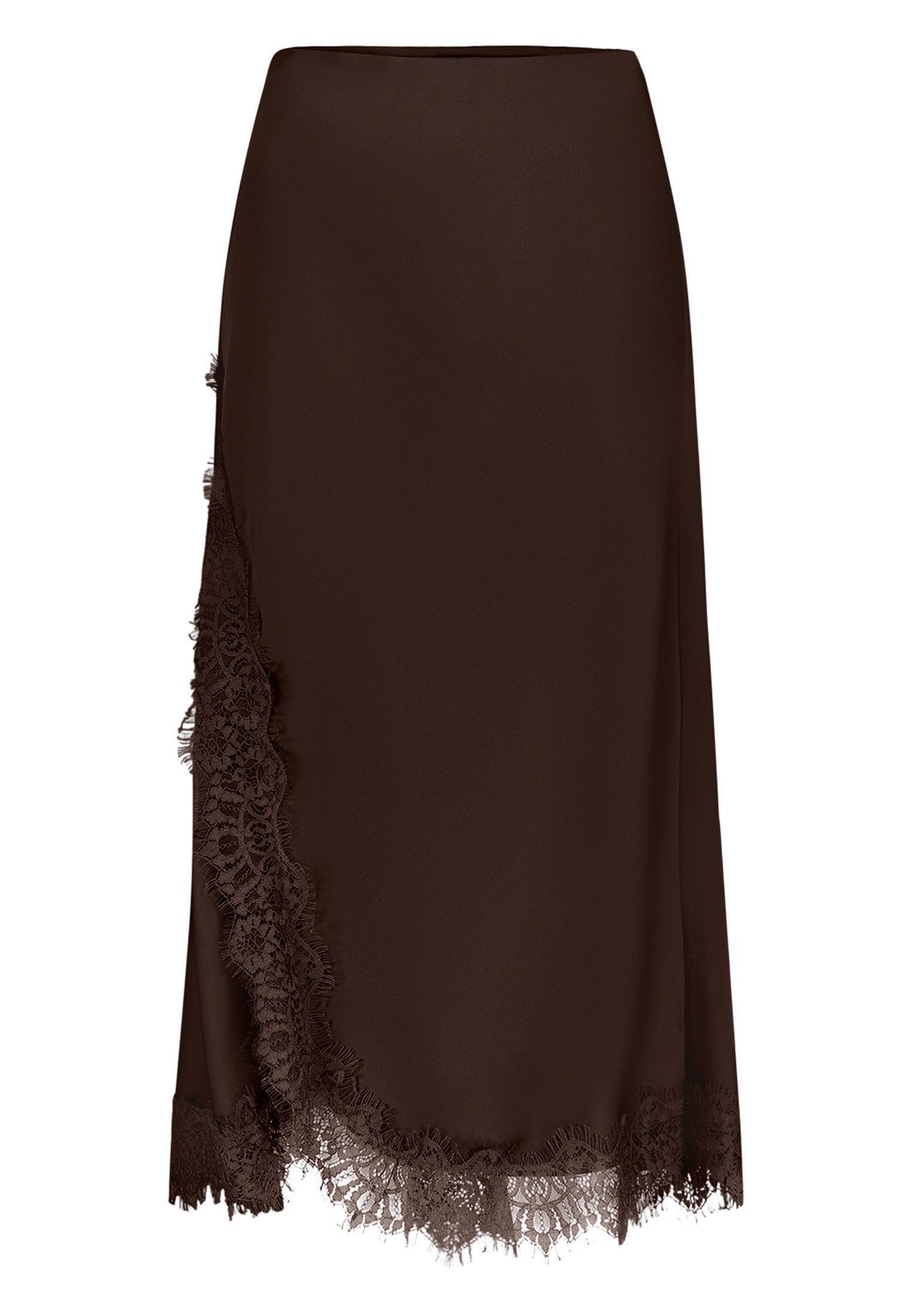 Zero Midirock Damen mit Spitze Spitze