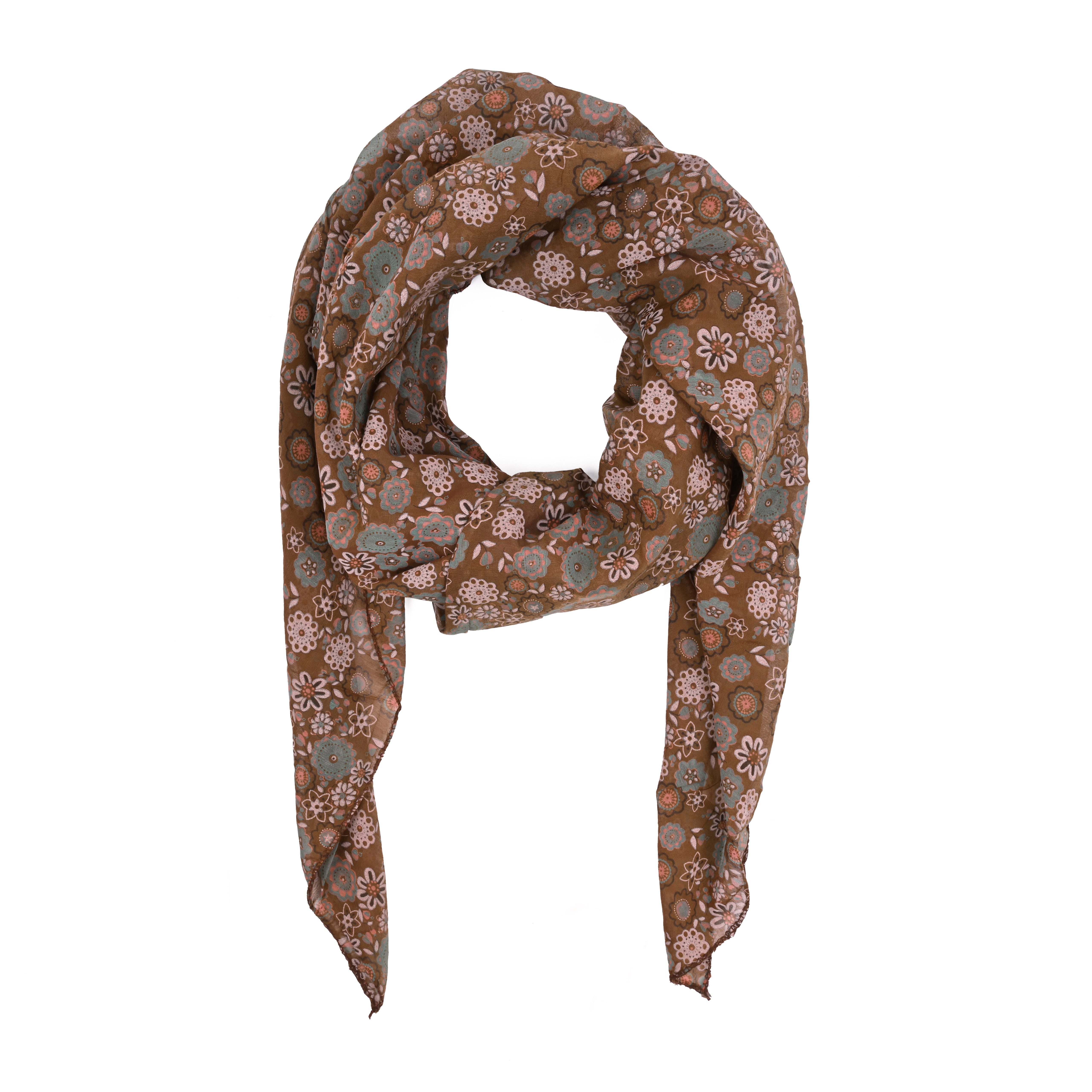 Goodman Design Modeschal Leichter unisex Schrägschal mit Blumenmuster – Made in Italy, Hochwertige Verarbeitung