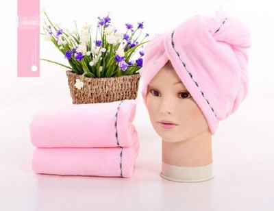 JOKA international Handtücher Haarturban für den Kopf, Mikrofaser rosa