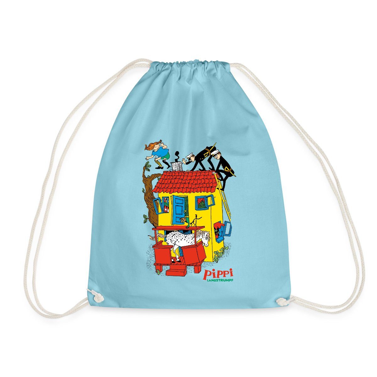 Spreadshirt Turnbeutel Pippi Langstrumpf Villa Kunterbunt Turnbeutel (1-tlg)