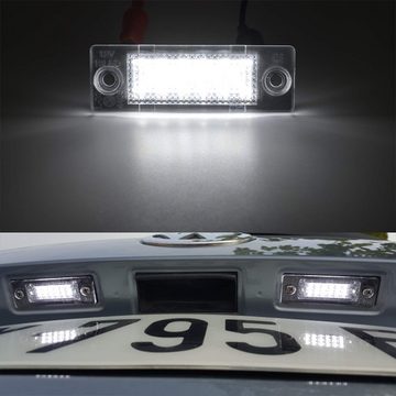 Hikity LED Lichtleiste LED-Kennzeichenleuchte 6500K 3W für VW T5 Passat 3C 3BG, kaltes Weiß, wasserdicht, Für Skoda Superb MK5 Jetta Cadillac Golf