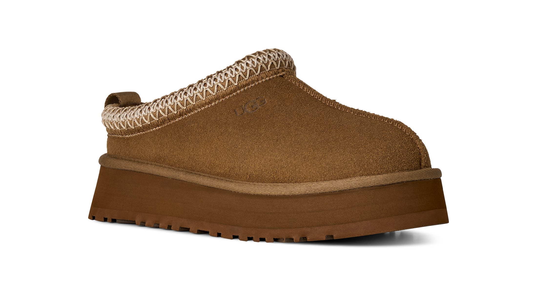 UGG W TAZZ II Slipper Pantoffel, Schlupfschuh, Mule mit Textilborde im Ethno-Look