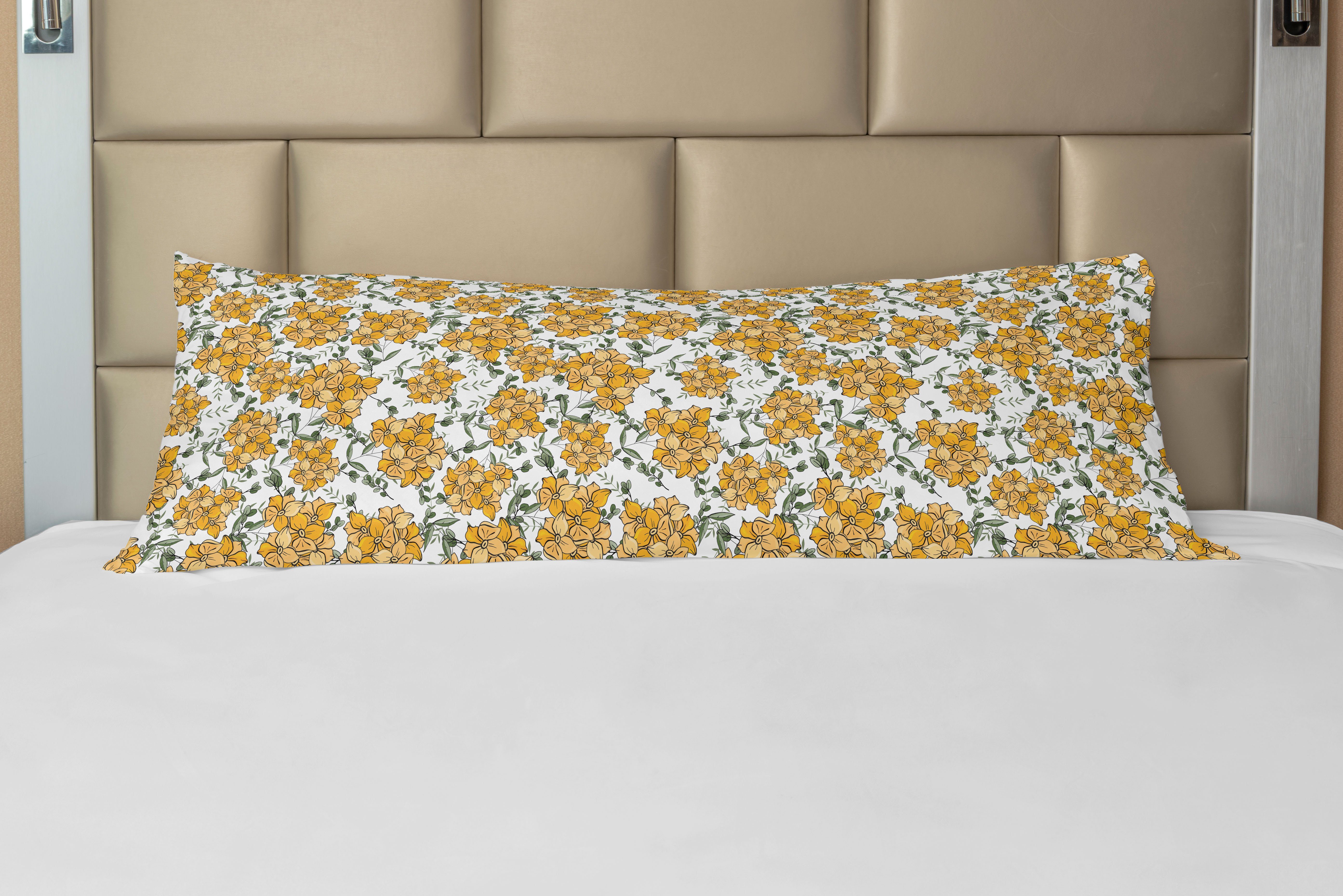 Deko-Akzent Abakuhaus, Langer Seitenschläferkissenbezug Grafiken Blumen Blumen-Muster von Kissenbezug,