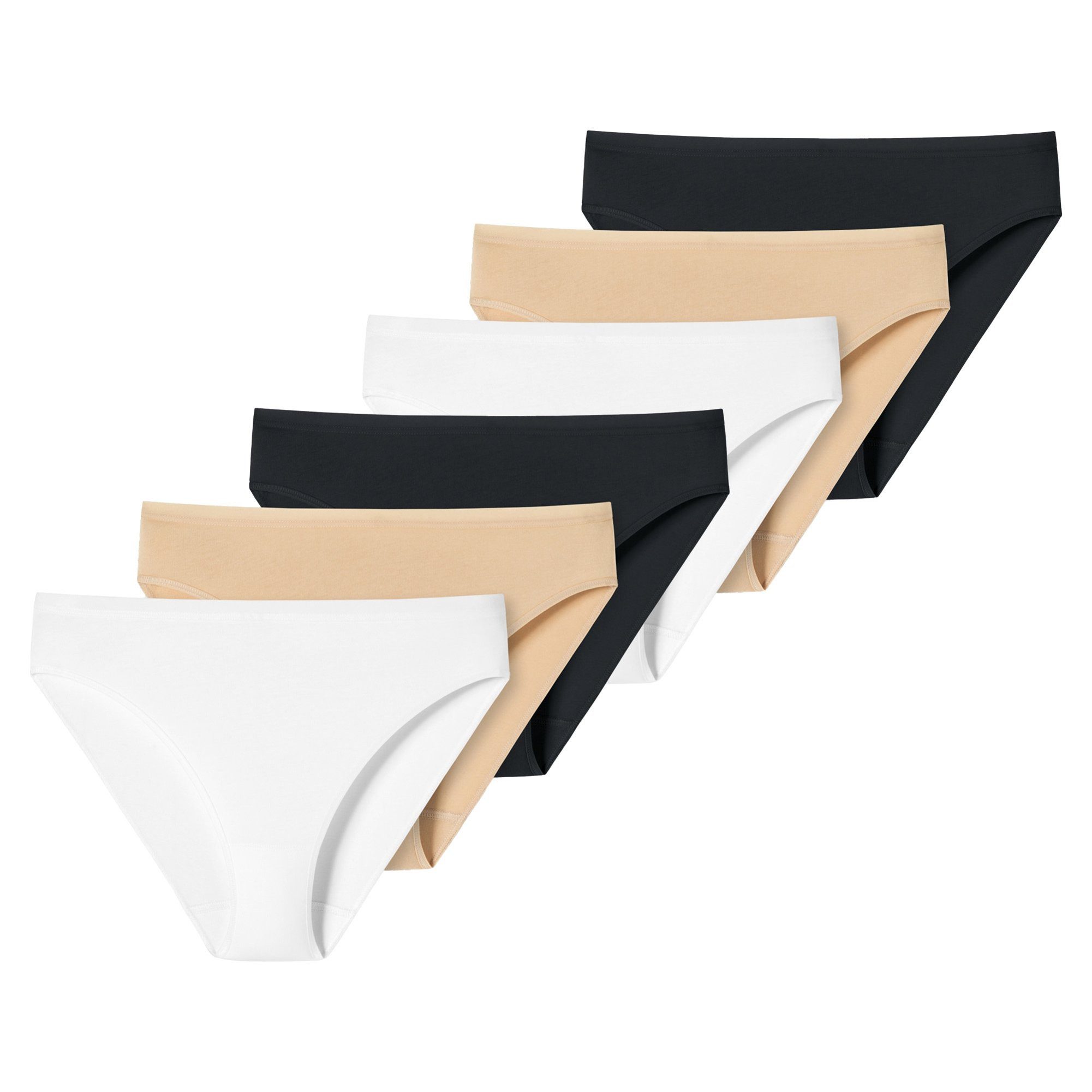 Slip Damen Slip 6er Pack Baumwolle