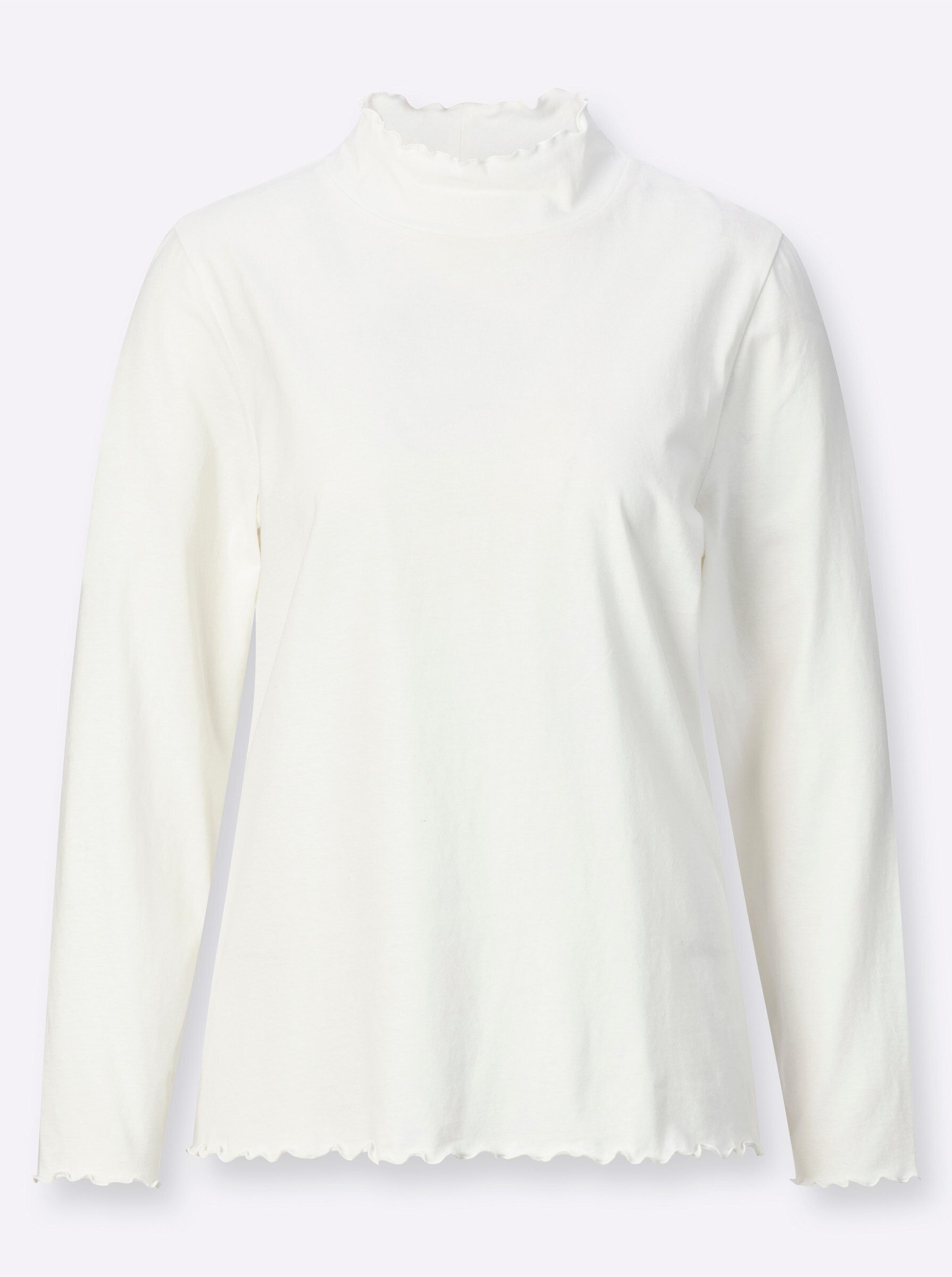 T-Shirt Stehkragen-Shirt Langarm