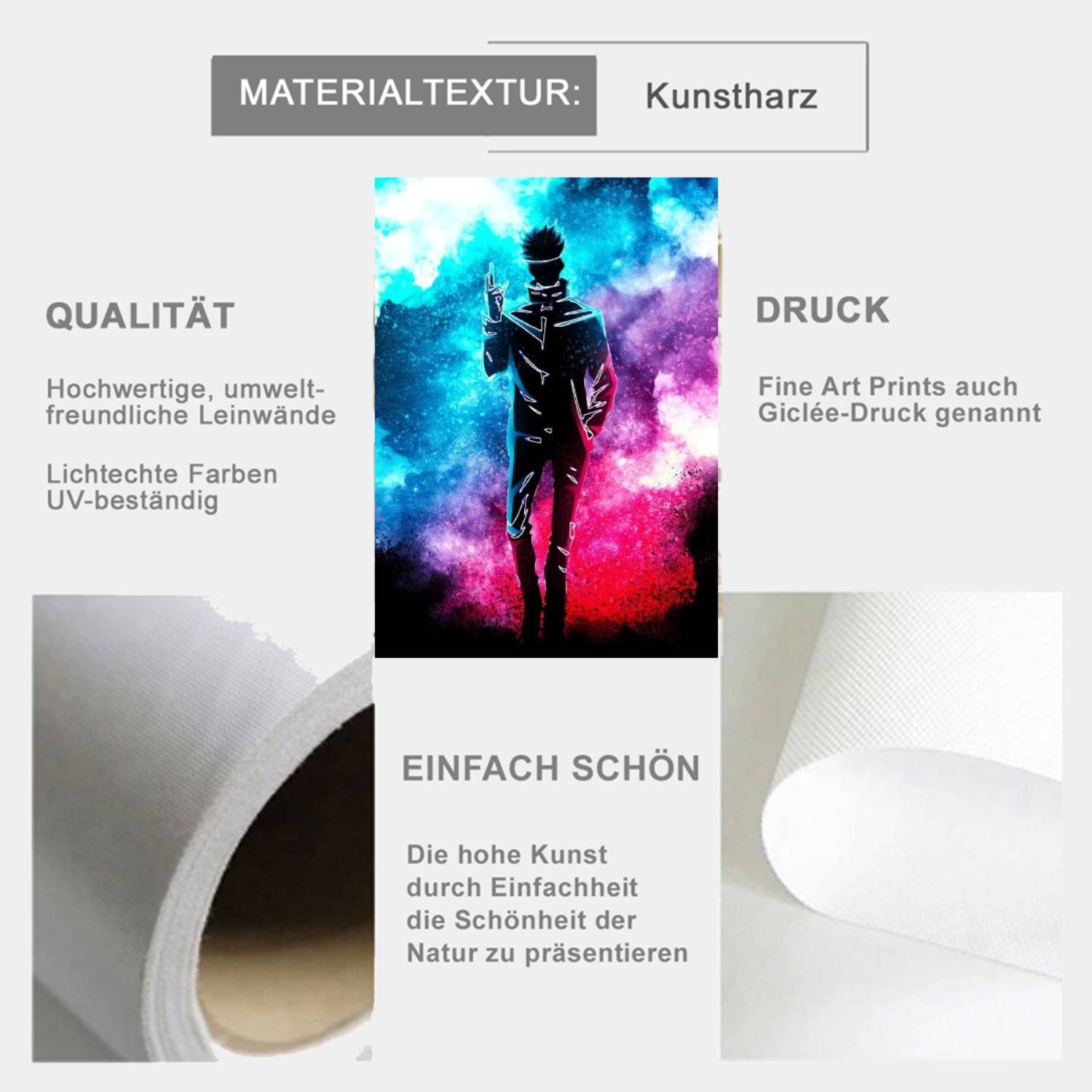 TPFLiving Kunstdruck OHNE RAHMEN, Anime Jujutsu-k- günstig online kaufen