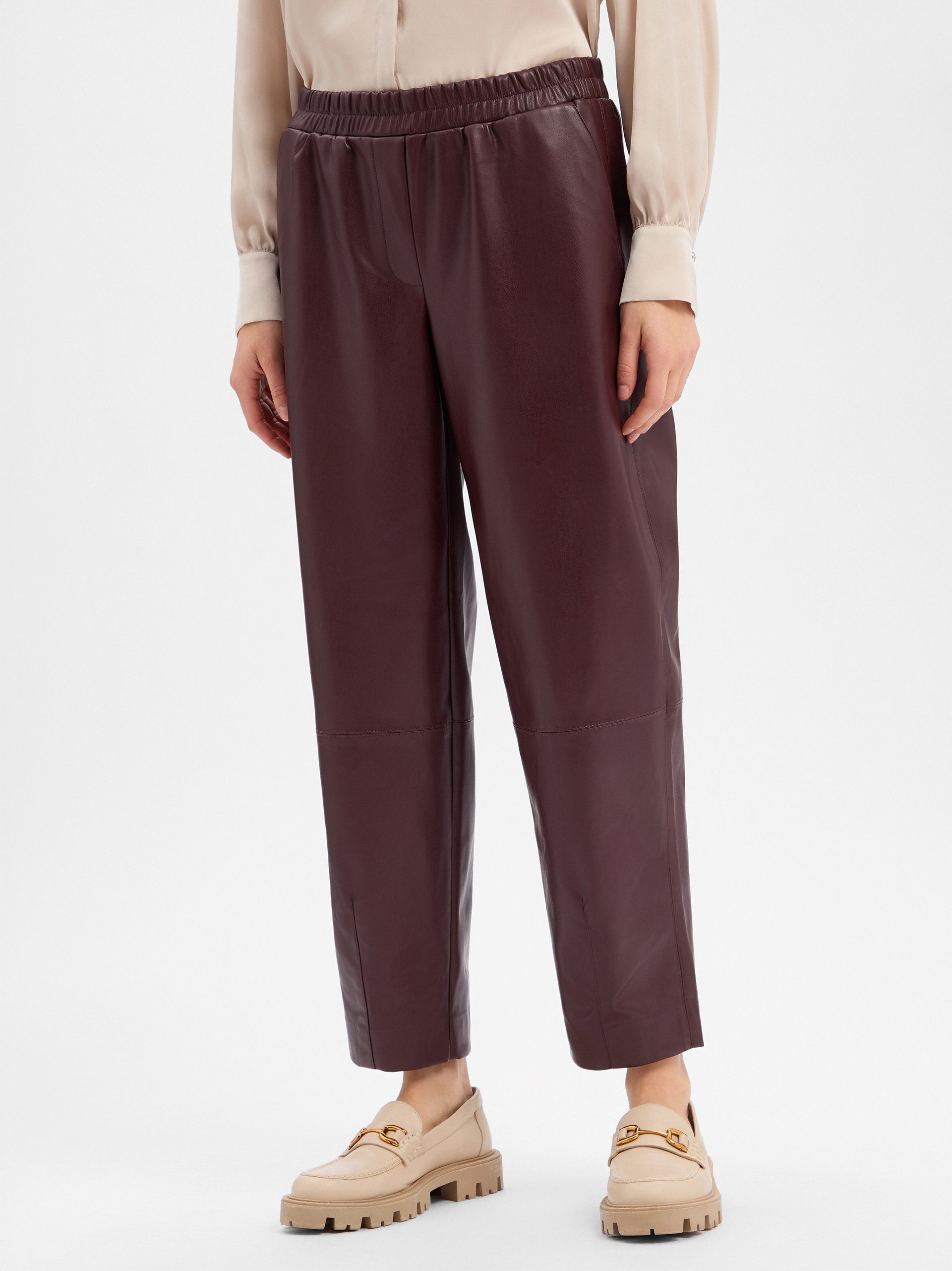 Lederhose MYHA EDGY Relaxed mit Barrel Leg