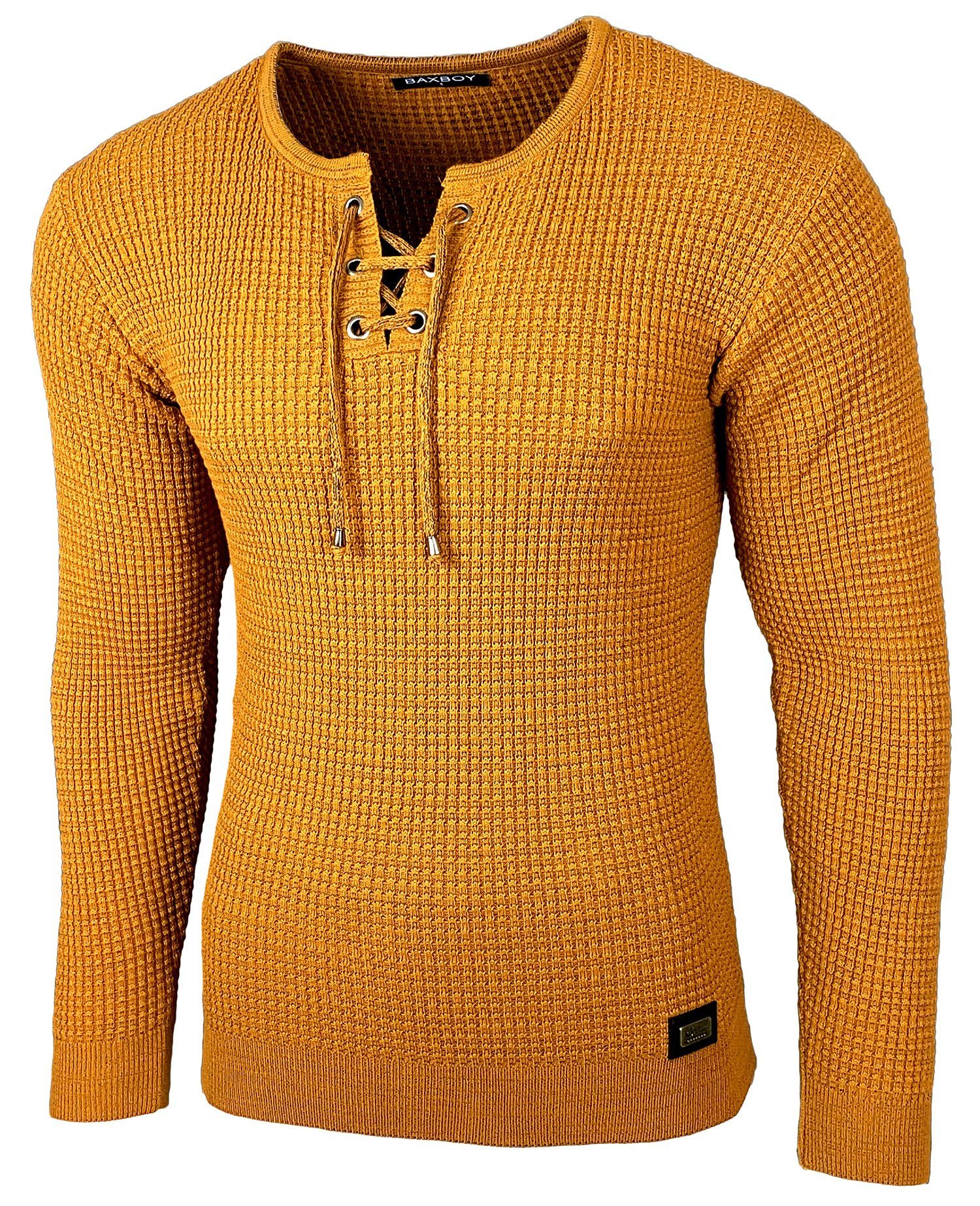 Baxboy Strickpullover Baxboy Herren Pullover Rundkragen günstig online kaufen