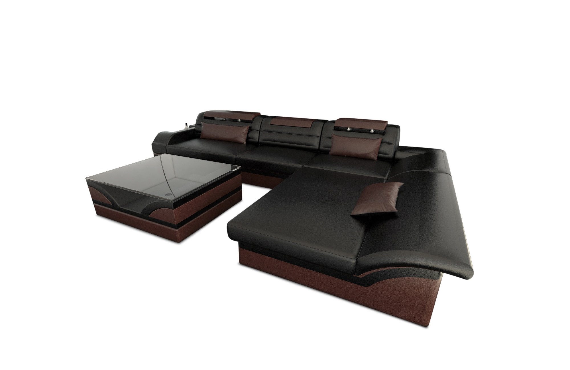 Sofa Dreams Ecksofa Couch Leder Sofa günstig online kaufen