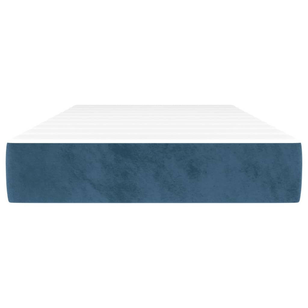 Boxspringmatratze Taschenfederkernmatratze Dunkelblau 80x200x20 cm Samt, günstig online kaufen