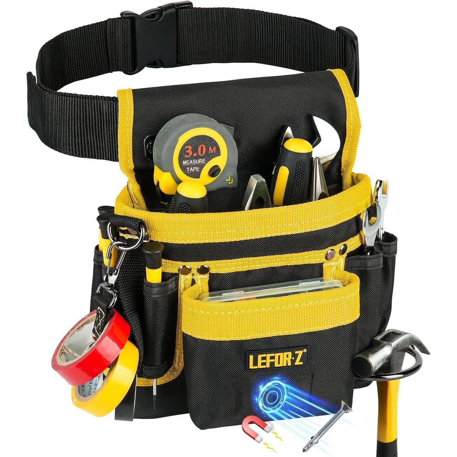 LuxusKollektion Werkzeugtasche Werkzeuggürtel mit Magnetfunktion & 14 Taschen