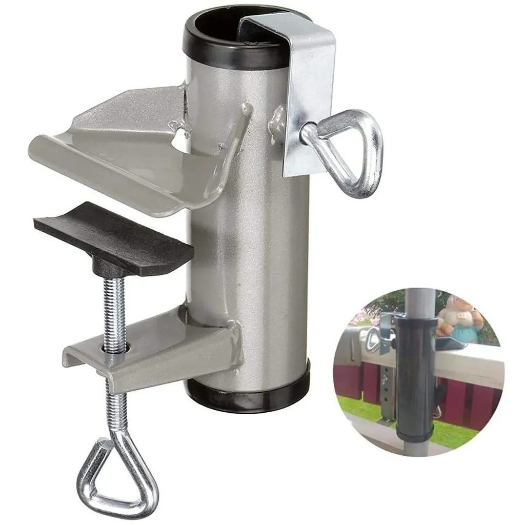 DOPWii Schirmhalter Sonnenschirmhalter Klemme, Metall Balkonschirmhalter günstig online kaufen