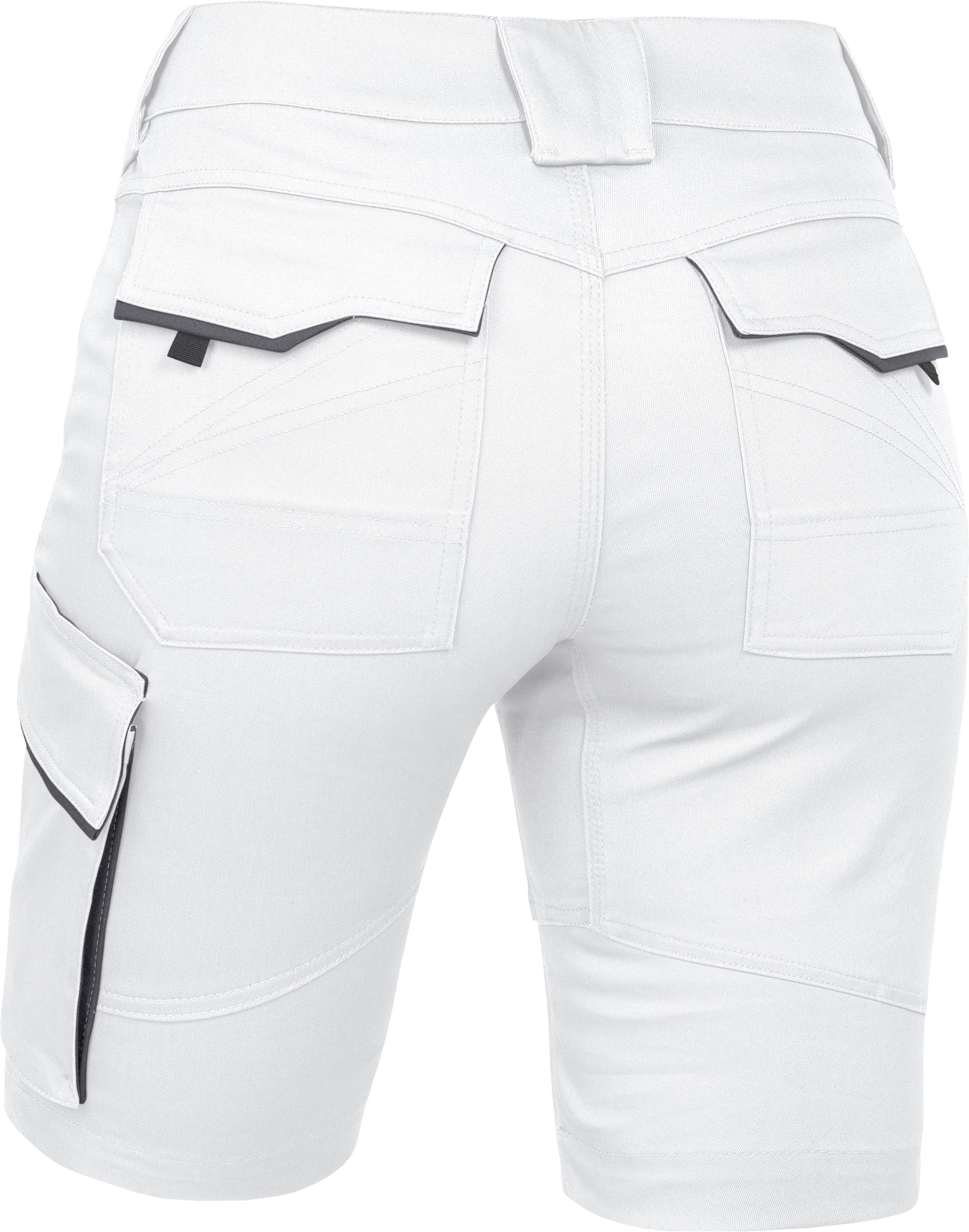Leibwächter Arbeitsshorts Damen Flex-Line Arbeitsshort mit Reflektoren und femininer Passform (Arbeitskleidung für Handwerk, Garten oder Freizeit, mit Cargotasche) Kurze Stretch Cargoshorts mit elastischem Bund