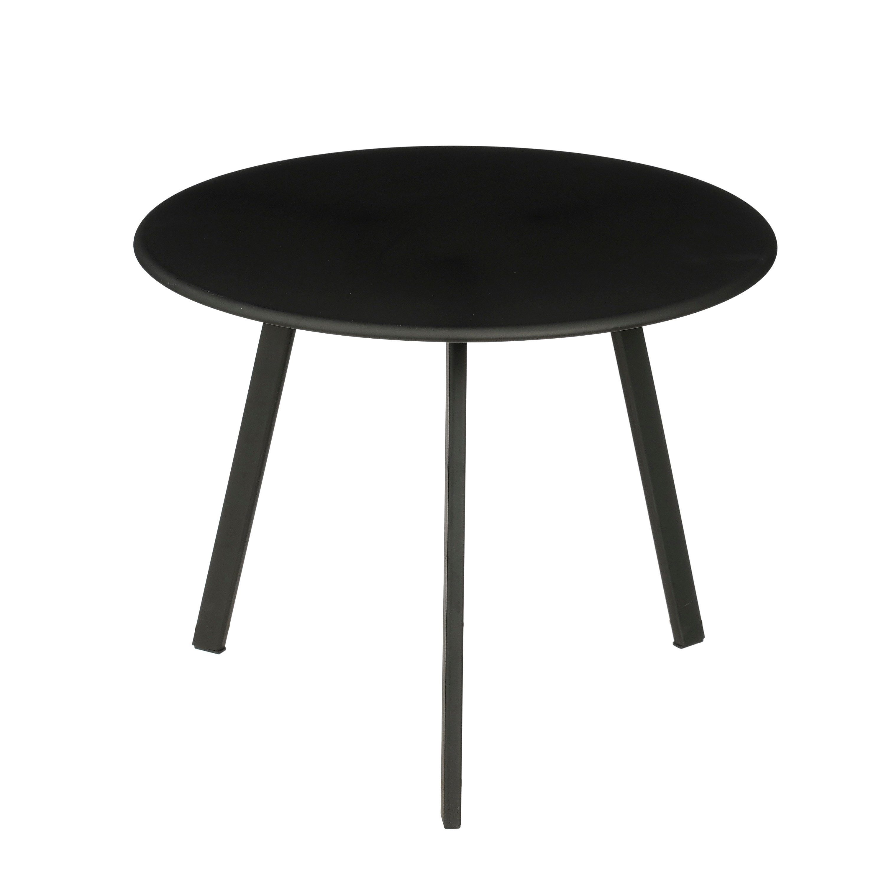 Mica Decorations Tafel Mica Decorations Seattle Beistelltisch H38 x Ø58 cm Schwarz