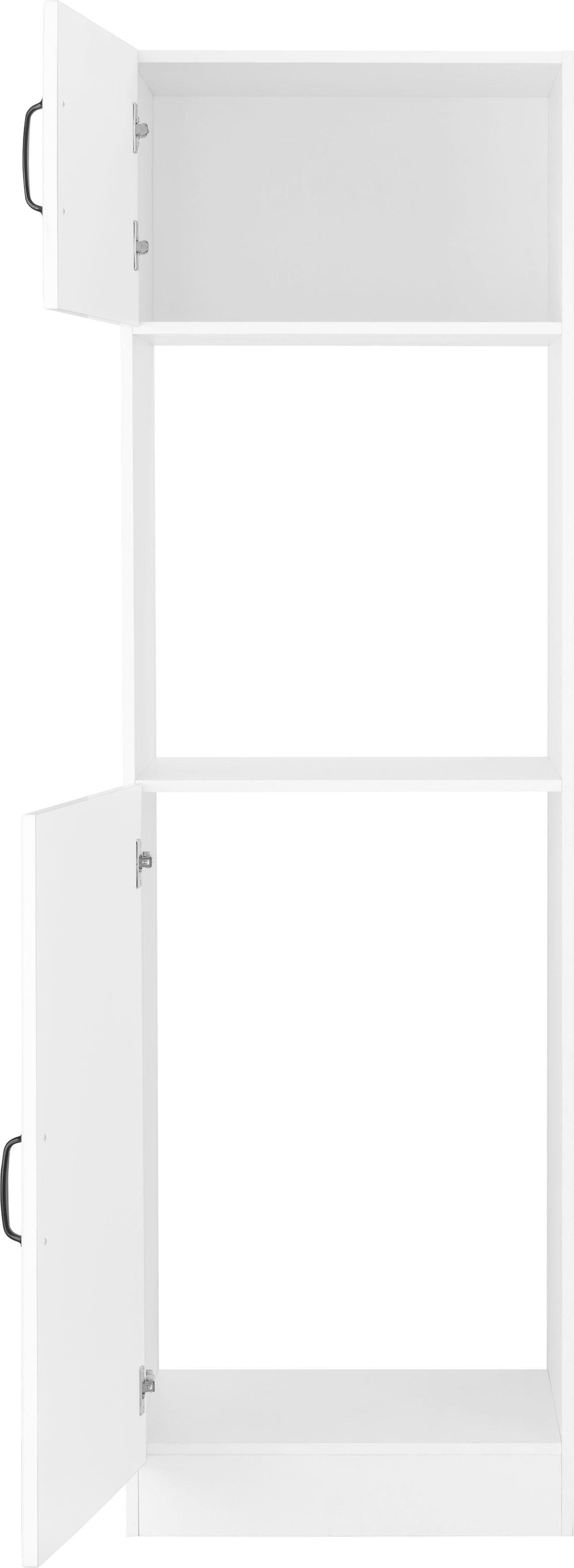 Backofen/Kühlumbauschrank weiß/weiß Erla mit 60 weiß wiho cm breit Küchen Kassettenfront |
