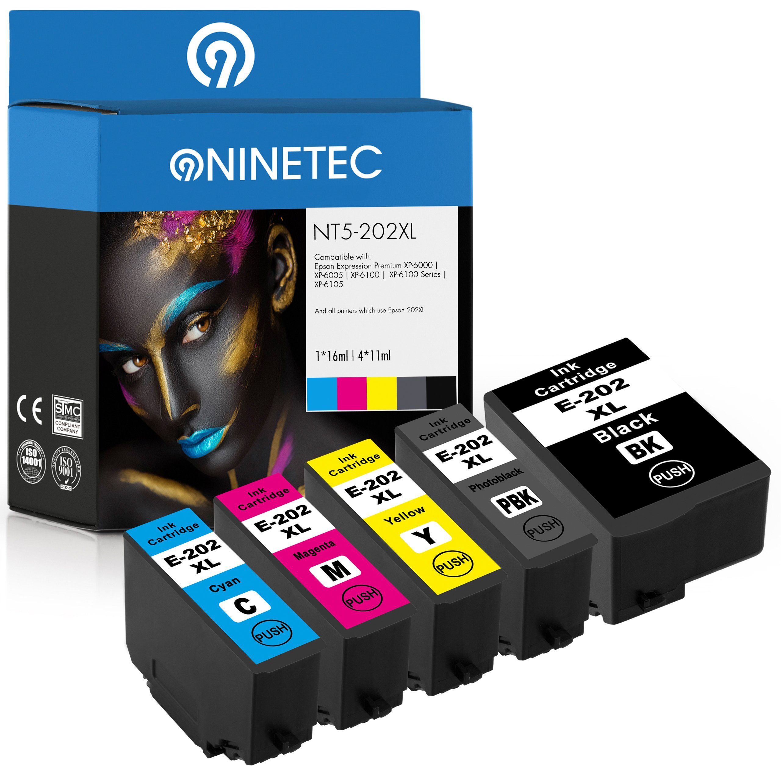 NINETEC ersetzt Epson 202XL 202 XL Tintenpatrone