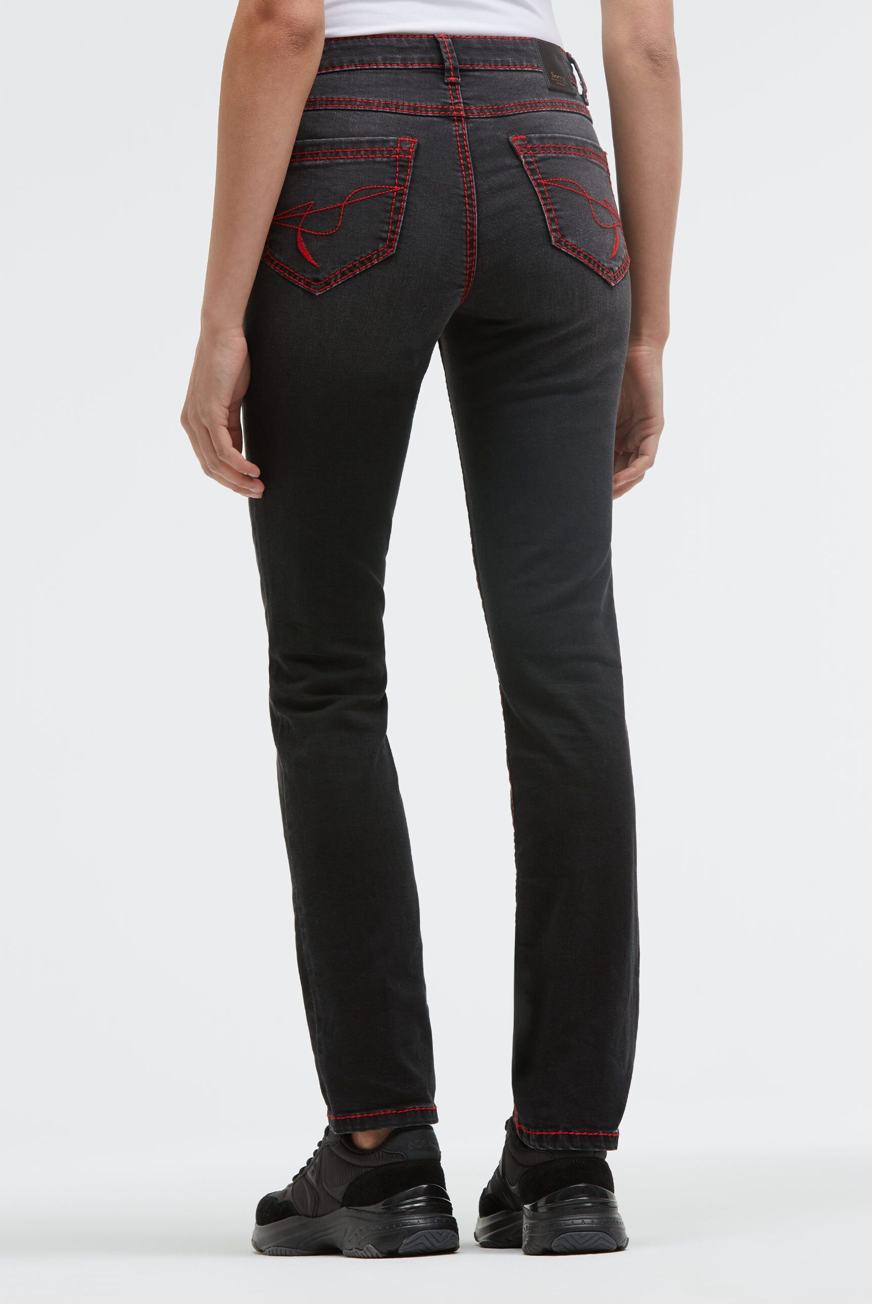 SOCCX Regular-fit-Jeans mit breiten Nähten