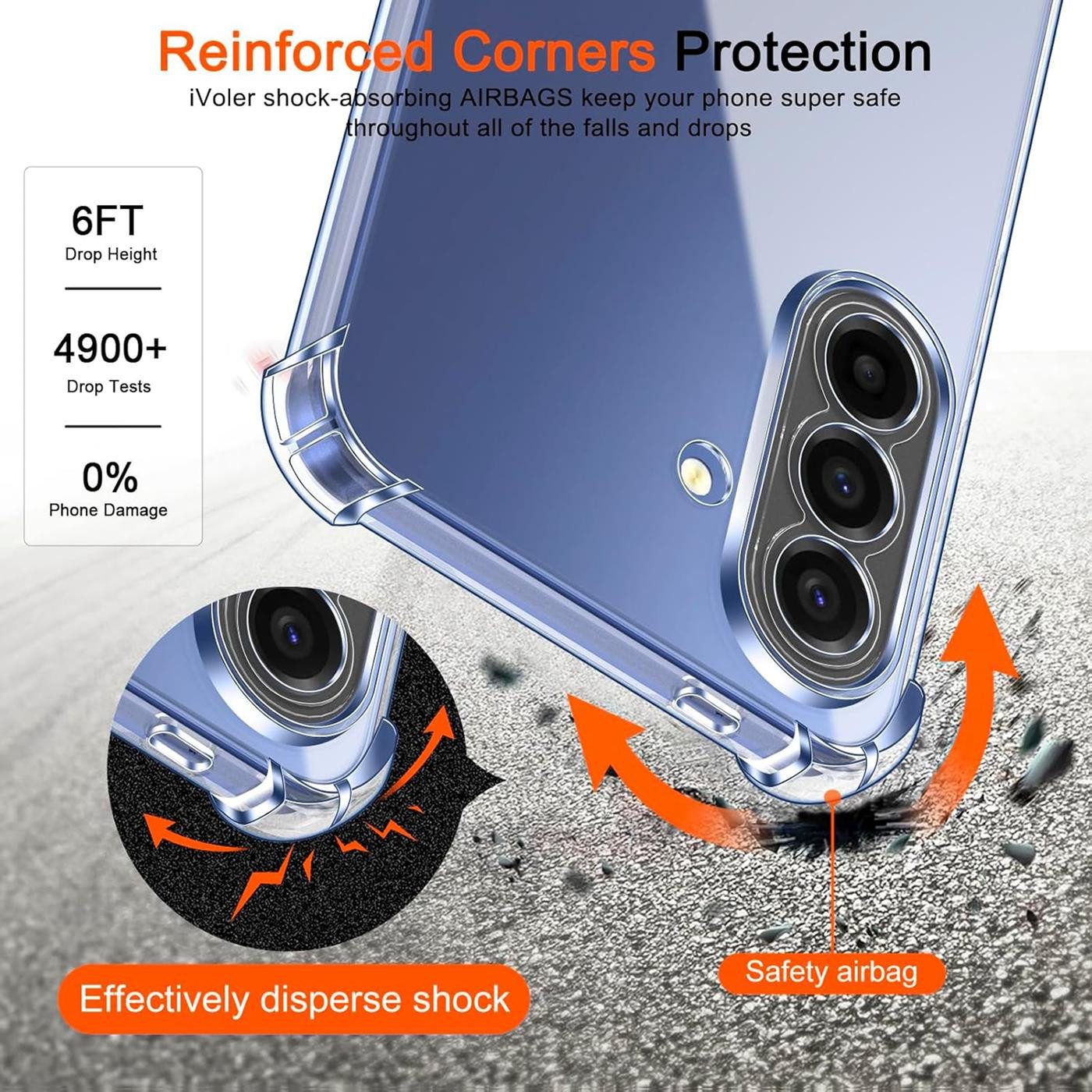 CoolGadget Handyhülle Anti Shock Rugged Case für Samsung Galaxy A37 5G 6,7 Zoll, Slim Cover mit Kantenschutz Schutzhülle für Samsung A37 5G Hülle – Bild 5 von 5