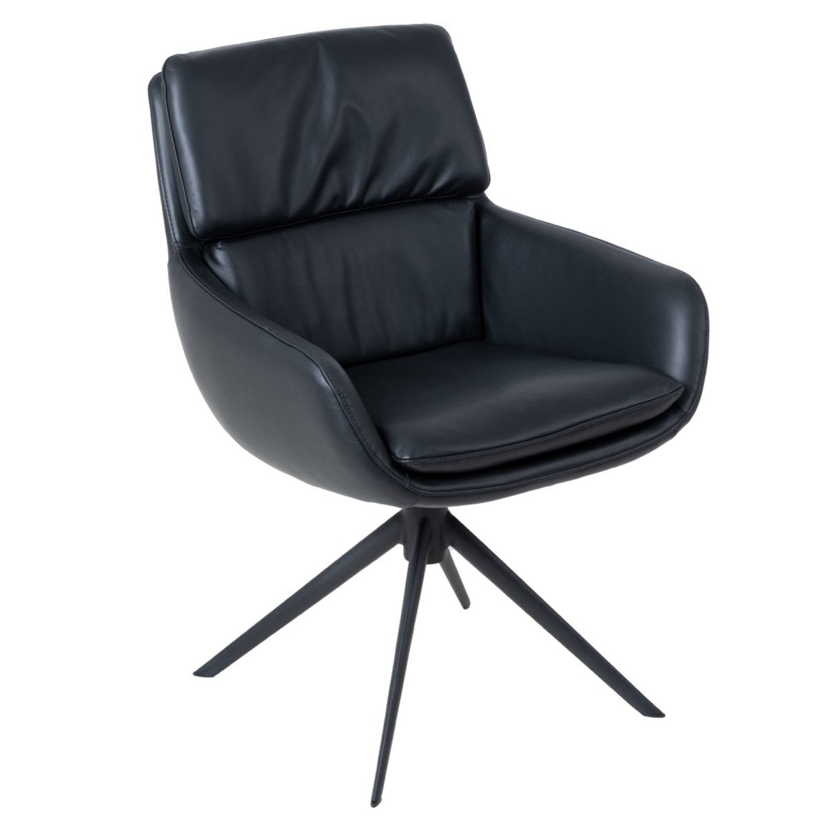 CASA DOMA Armlehnstuhl Porto, Leder, drehbar, mit Armlehnen und Rückholfunktion