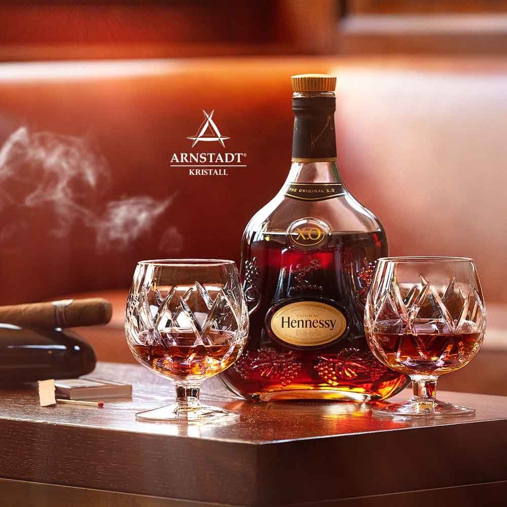 ARNSTADT KRISTALL Cognacglas London Platin (10,6 cm) - Kristallglas mundgeblasen · handgeschliffen, 1-tlg.