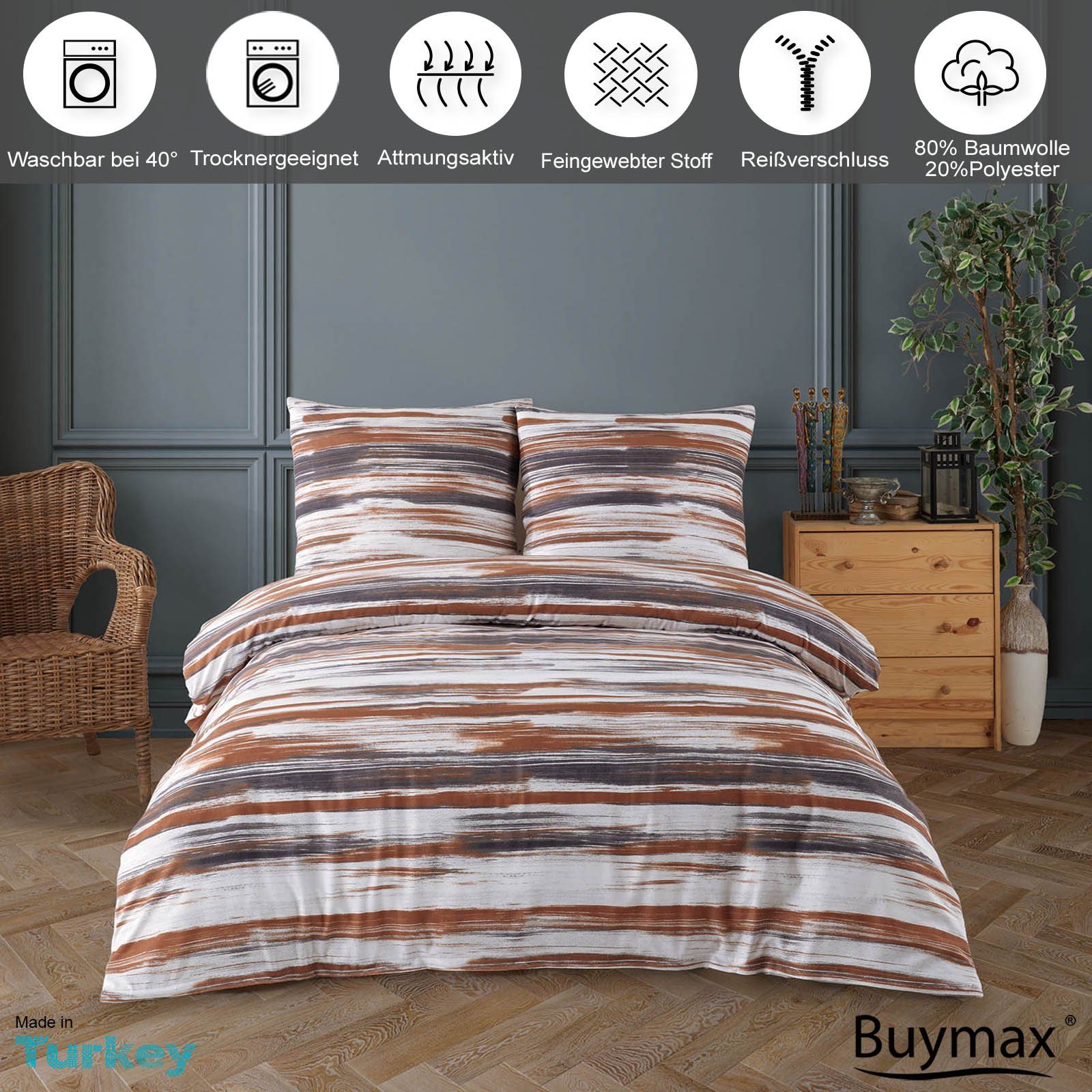 Buymax Bettwäsche Bettbezug-Set, Baumwollmischung: 80% Baumwolle, günstig online kaufen