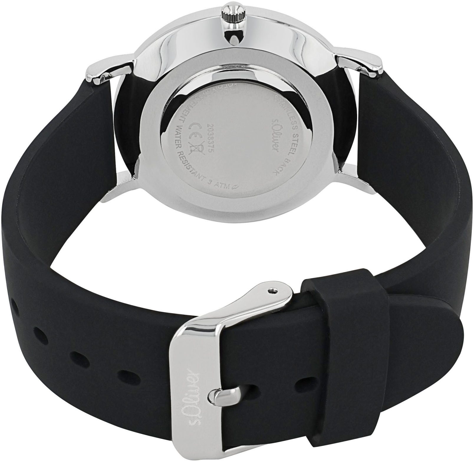 s.Oliver Quarzuhr 2038375, Armbanduhr, Damenuhr, analog, Silikonarmband günstig online kaufen