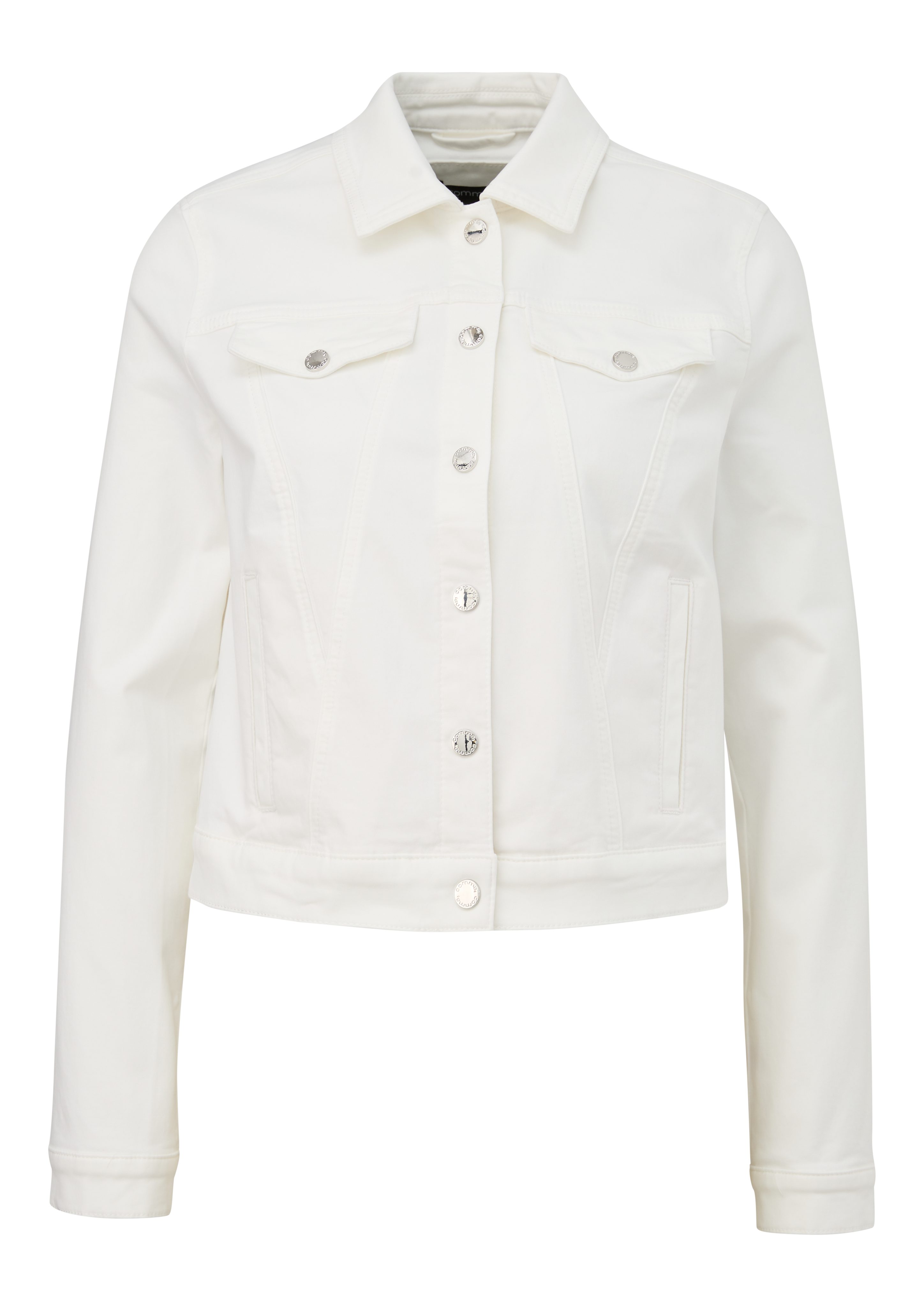Comma Blusenblazer Verkürzte Jeansjacke aus Baumwollmix günstig online kaufen