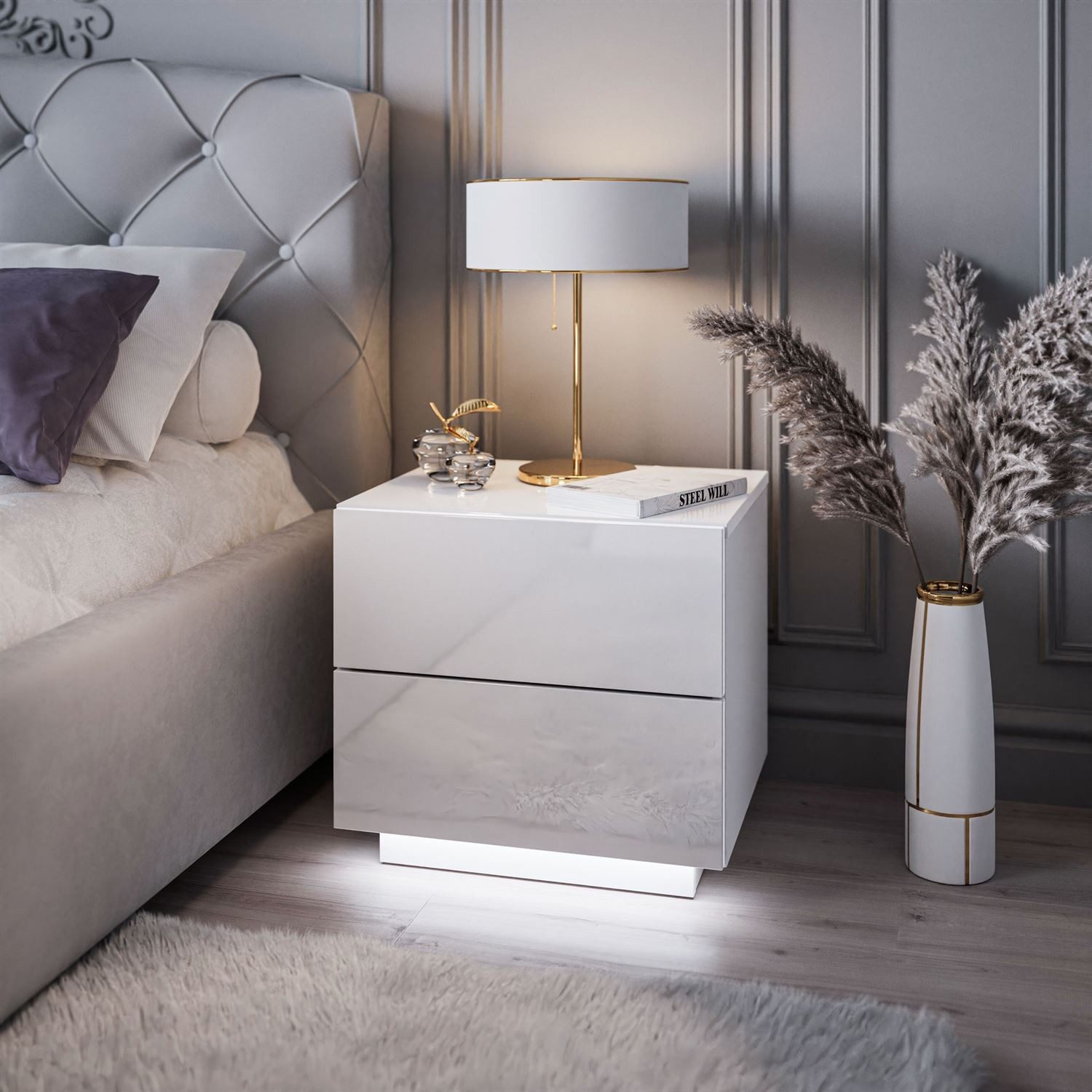Lookway Nachttisch LINA LUX Hochglanz und günstig online kaufen
