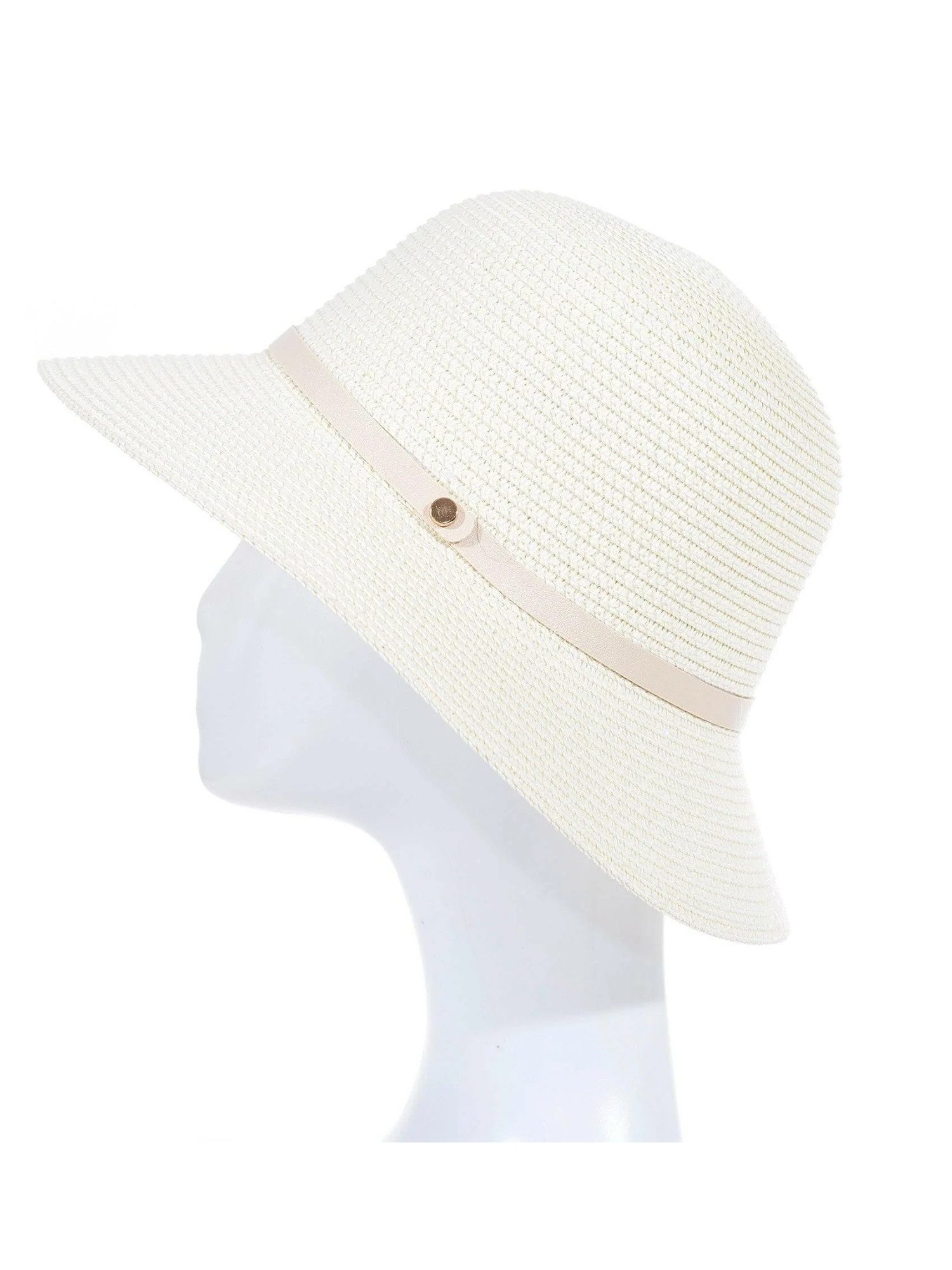 Adel Accessoires Sonnenhut Damen Sonnenhut mit Lederband – 50–55 cm – Sommerhut Papier