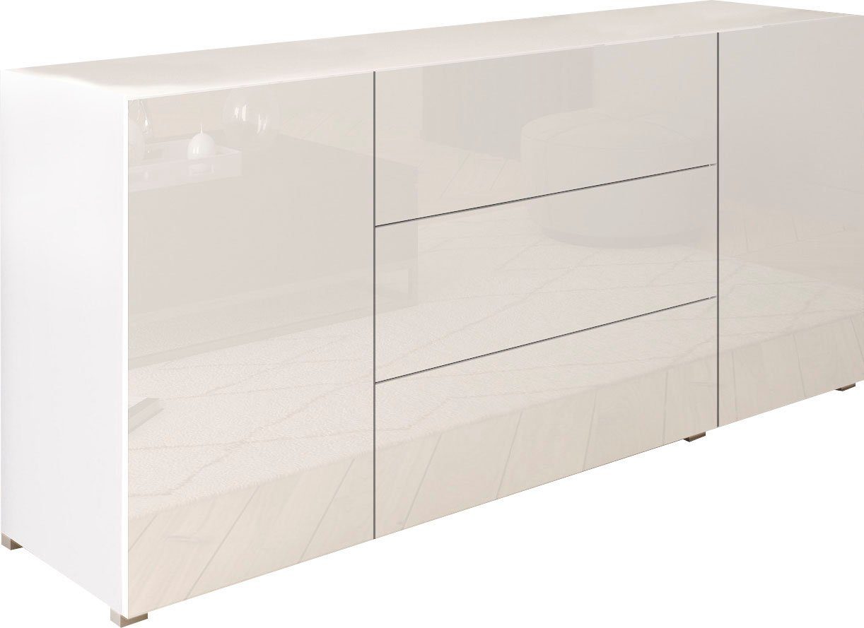INOSIGN Sideboard BERLIN, Breite 150 cm weiß matt/ weiß Hochglanz | weiß matt