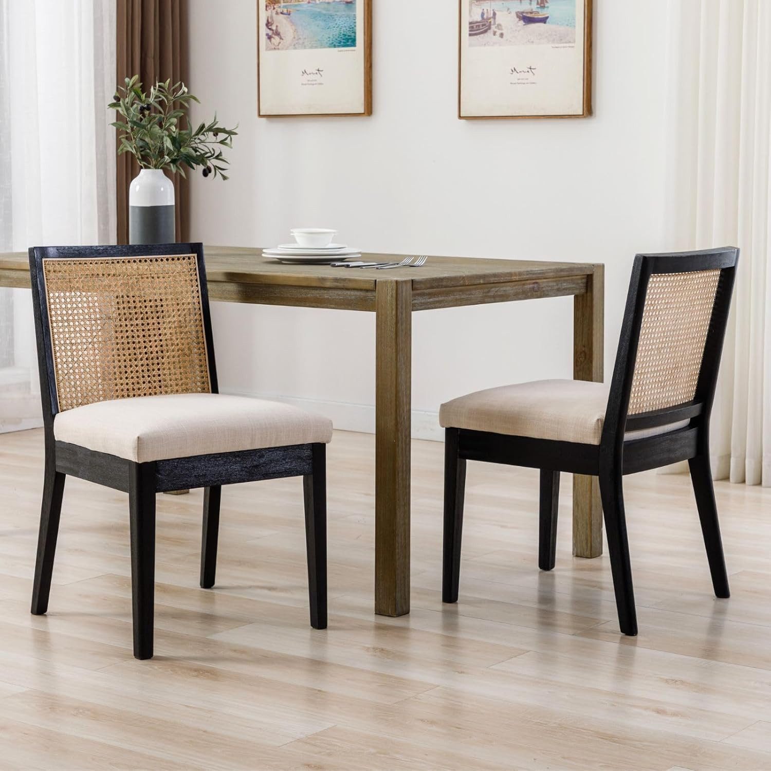 WAHSON OFFICE CHAIRS Esszimmerstuhl Vintage Rattan günstig online kaufen