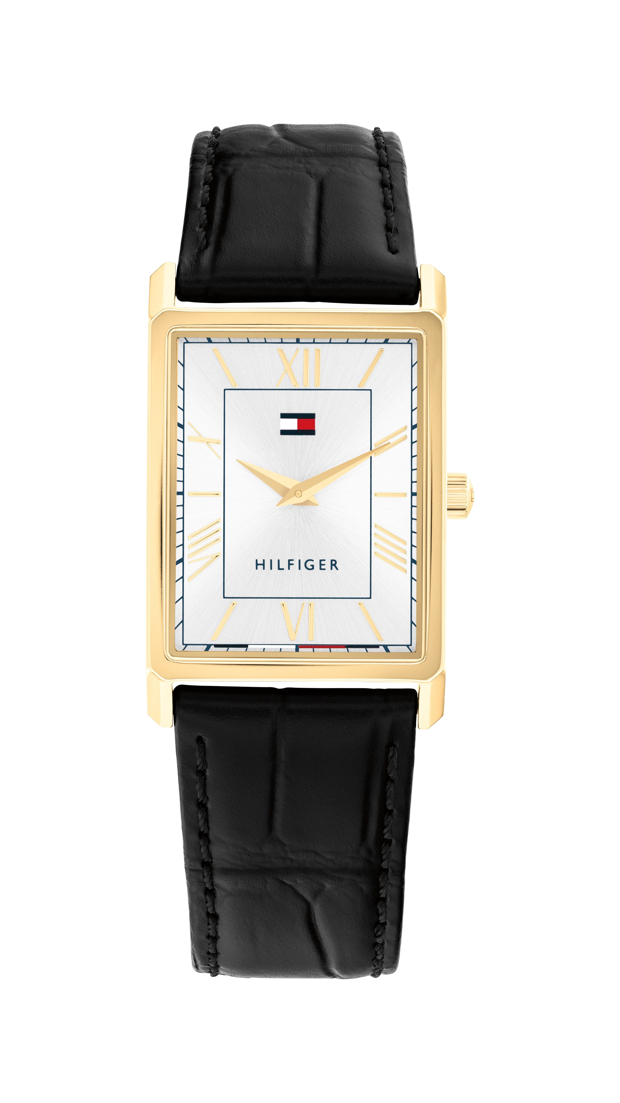 Tommy Hilfiger Quarzuhr Ben 1710772, Armbanduhr, Herrenuhr, Lederarmband, analog