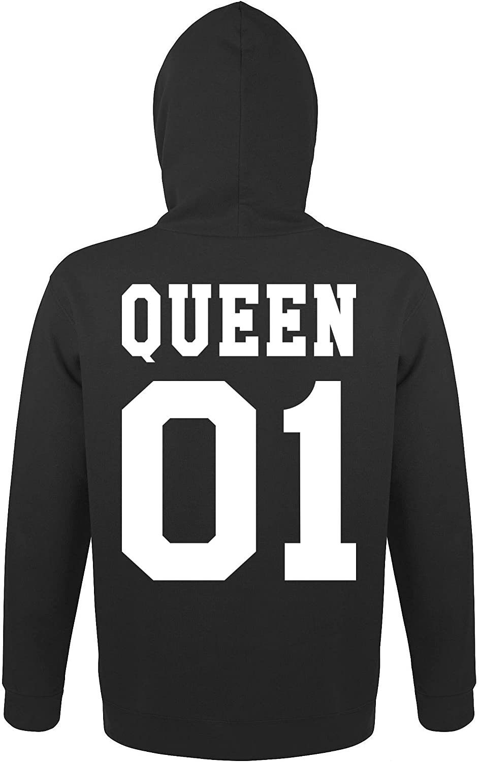 Couples Shop Kapuzenpullover King Queen Prince Princess Herren Damen Kinder Hoodie Pullover mit trendigem Spruch