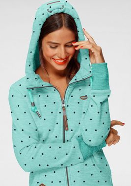 Ragwear Sweatjacke NESKA DOTS O ZIP im Allover-Dots Print Design