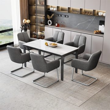 XDeer Stuhl Esszimmerstuhl, 2er set, Sessel, moderner, minimalistischer, Freizeitstuhl, Wohnzimmer-Schlafzimmerstuhl mit gewölbten