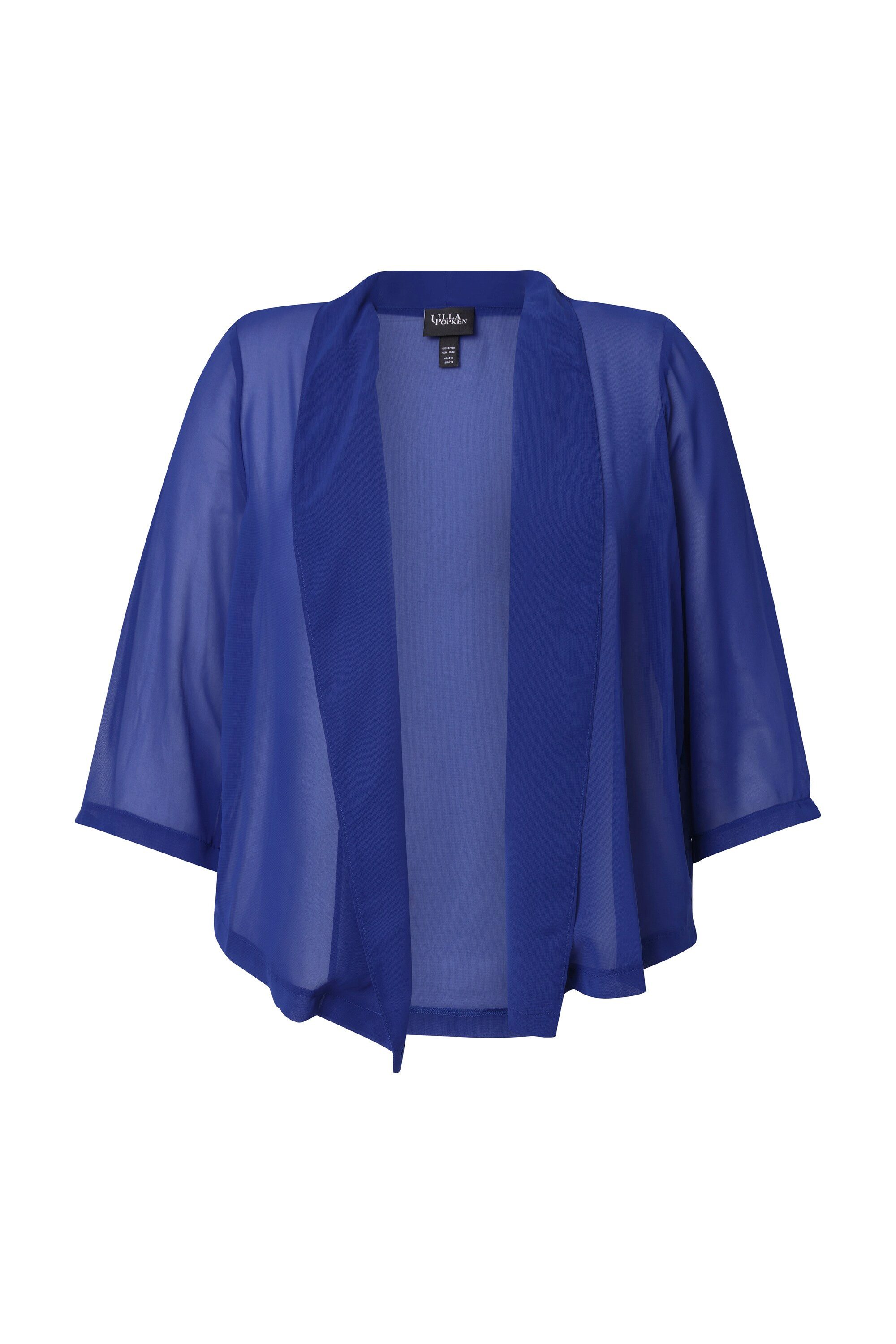 Ulla Popken Kurzjacke Chiffonjacke Oversized Schalkragen günstig online kaufen