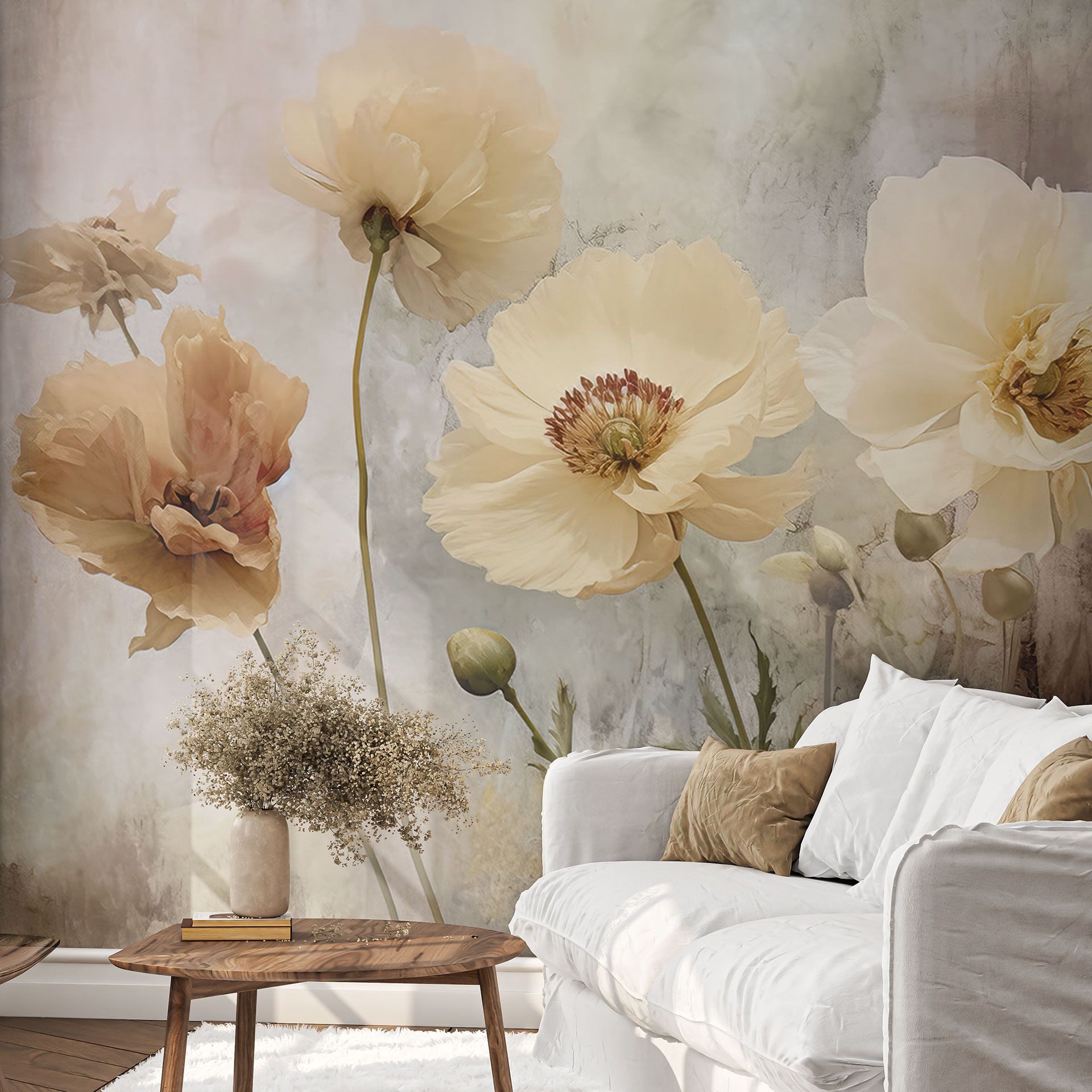 K&L Wall Art Vliestapete XXL Fototapete Natur Blumentapete große Naturtapete, floral, bedruckt, matt, moderne Wohnzimmertapete aus Vlies, individuell in Berlin angefertigt