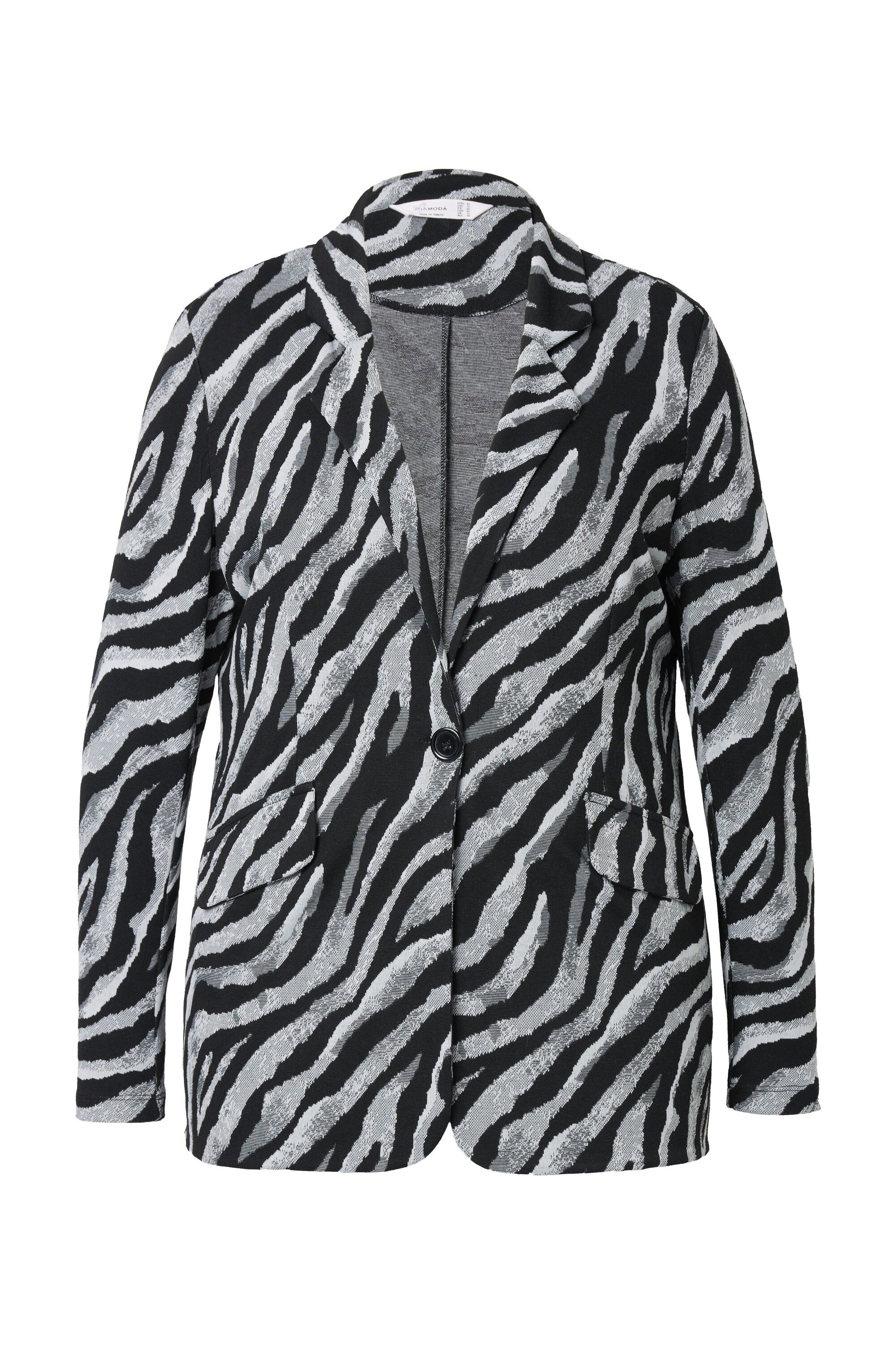 MIAMODA Blusenblazer Blazer schmale Form Zebramuster günstig online kaufen