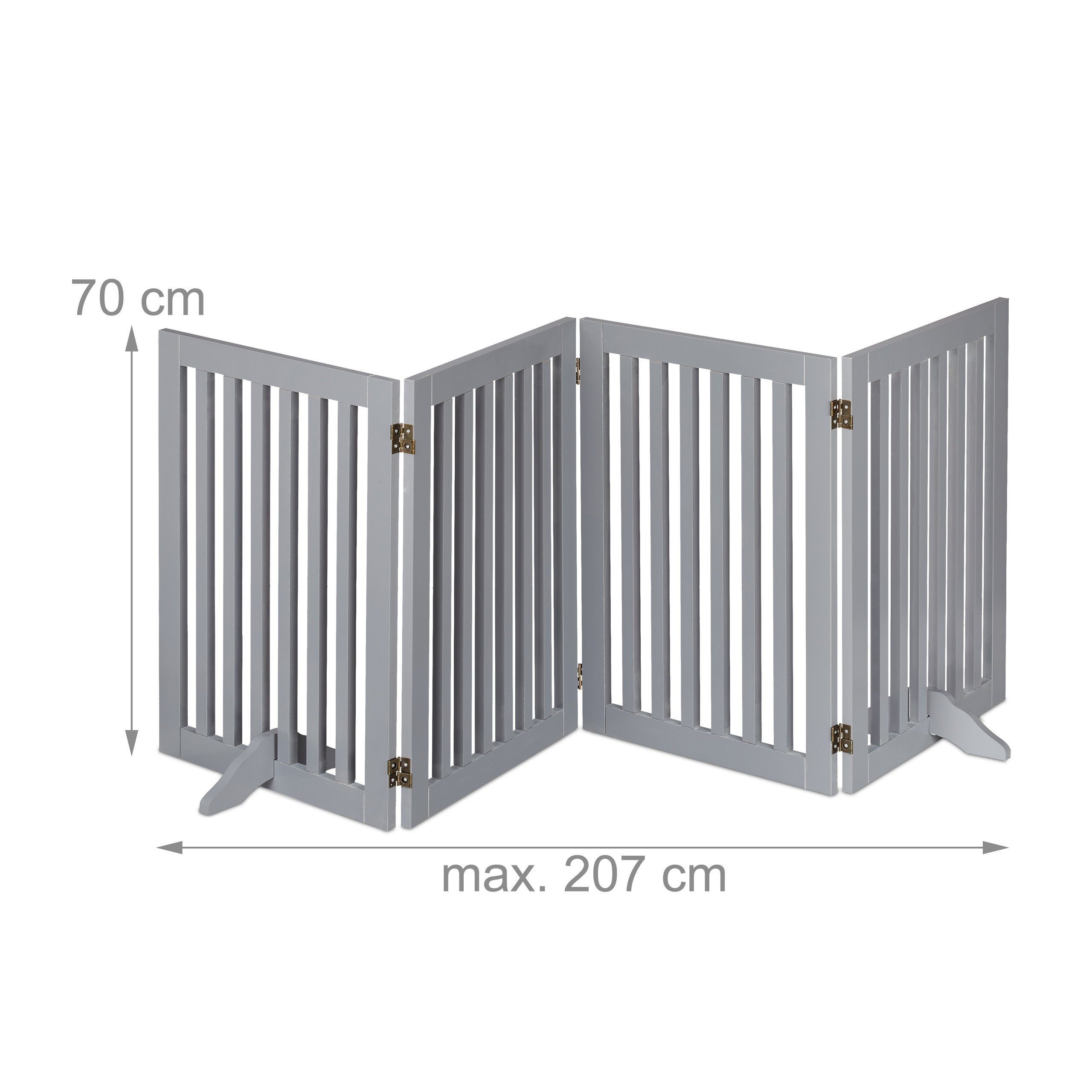 relaxdays Universalschutzgitter Graues Absperrgitter 70 cm (4 St), 4 Panel – Bild 5 von 5