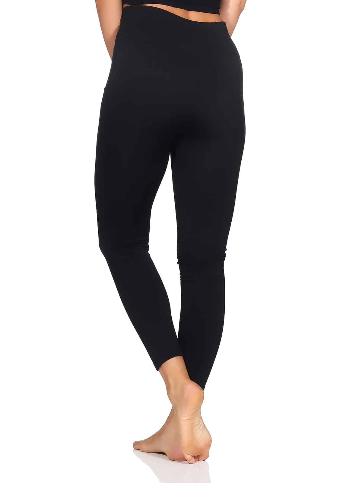 Aurela Damenmode Thermoleggings Damenleggings leicht angeraute Thermoleggings Skiunterwäsche mit breitem Komfortbund, innenseitig angeraut