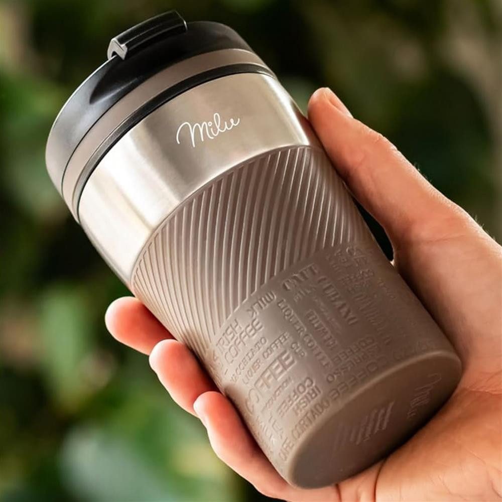 Milu Thermobecher Thermobecher Kaffee To Go Edelstahl 210 ml, auslaufsicher, isoliert