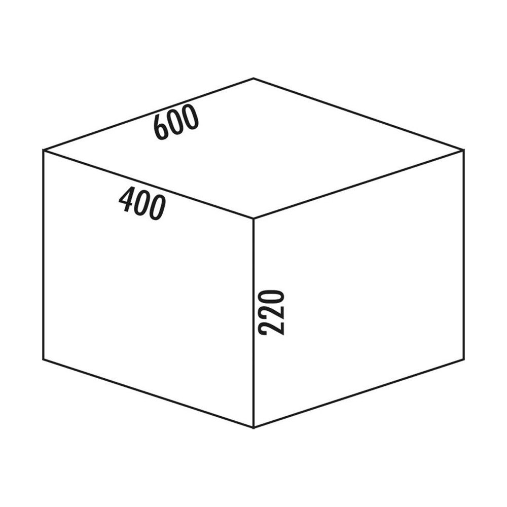 Naber Einbaumülleimer Systembehälter Cox® Box 220/600-3, anthrazit