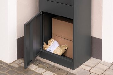 WESTMANN Briefkasten Stahl-Paketbox Piet, Anthrazit, 50x37x105 cm